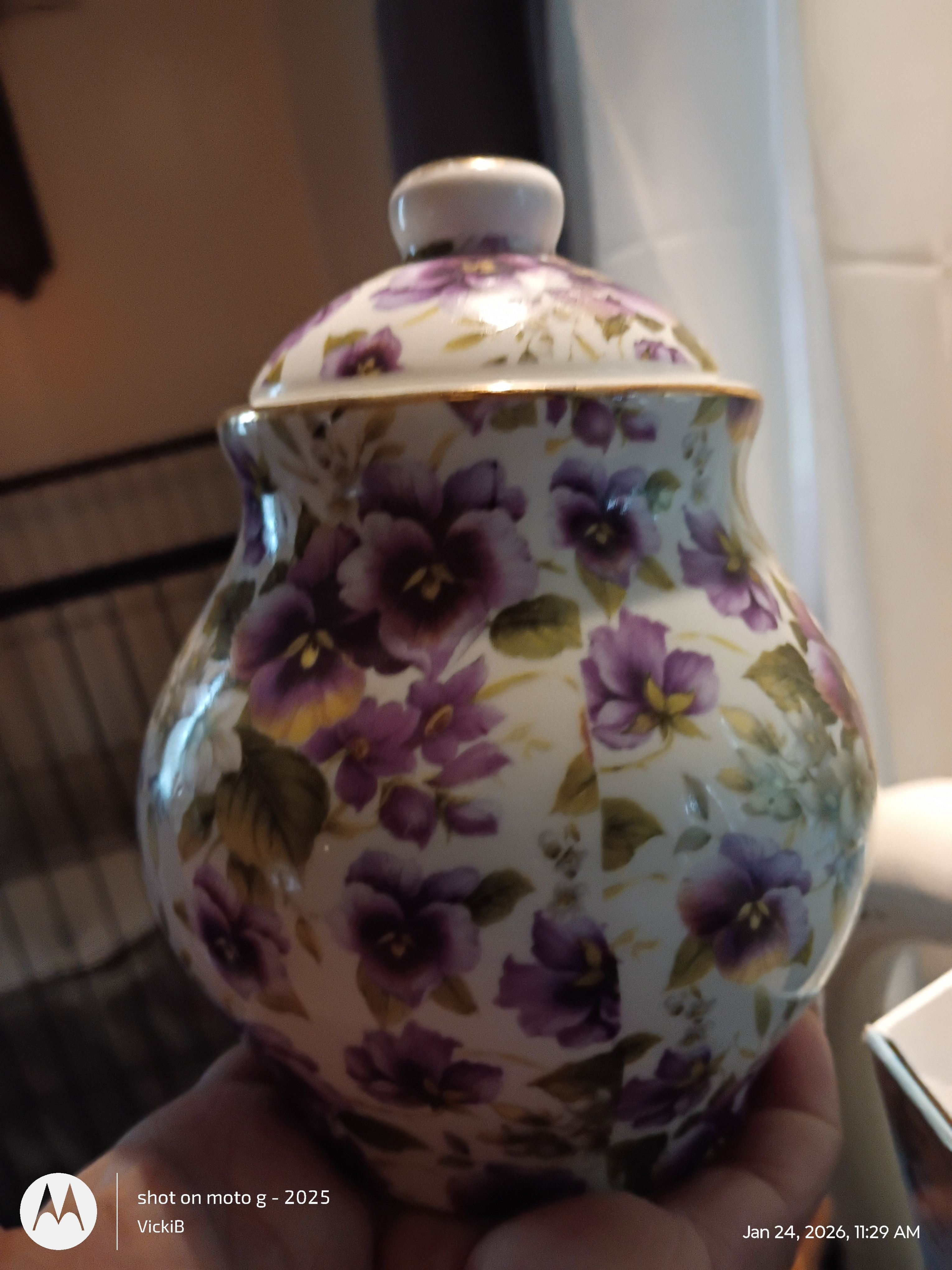 Baum Bros Pansy sugar sever. No makers mark,no cracks or chips