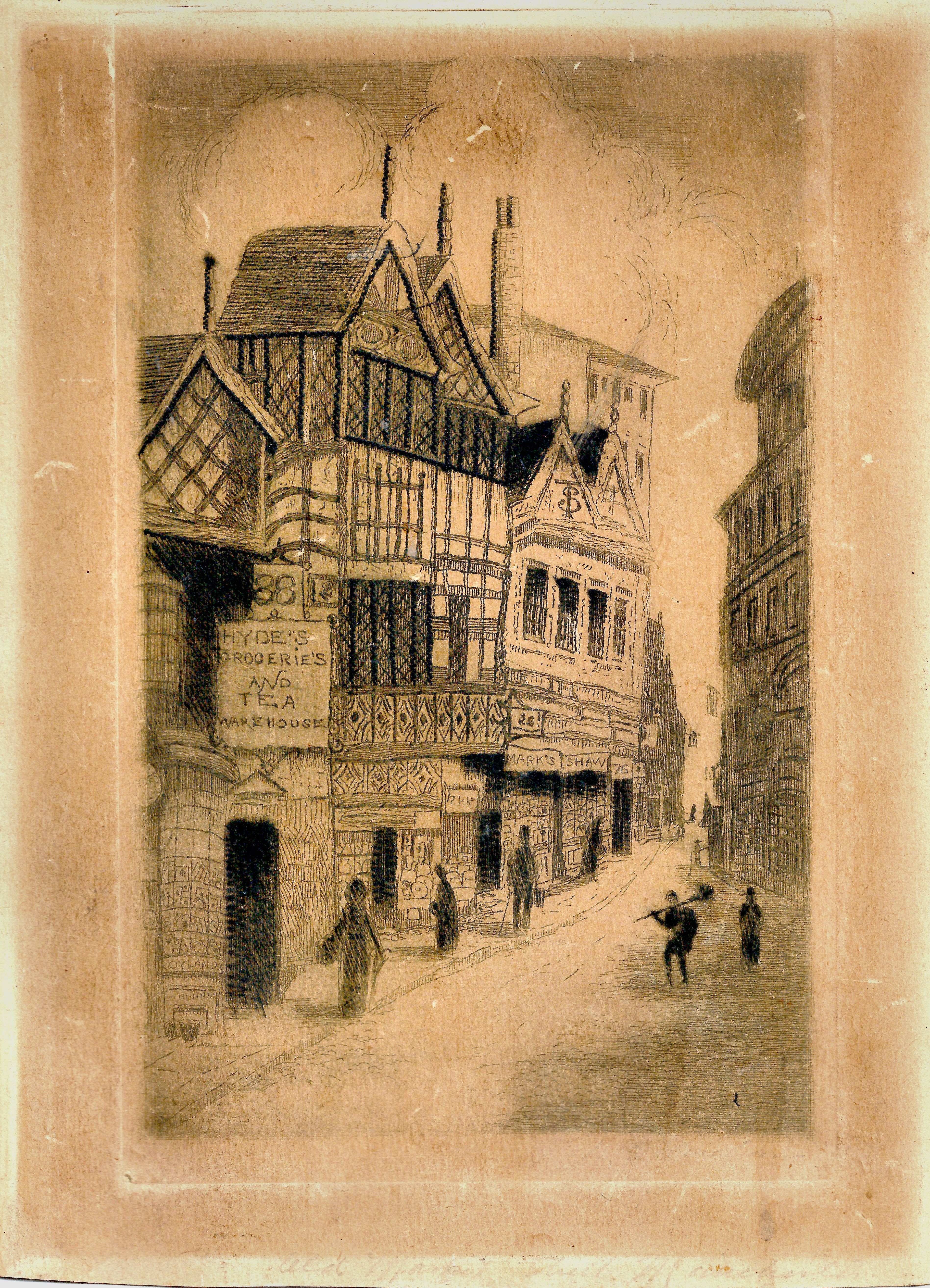 old market street manchester print 