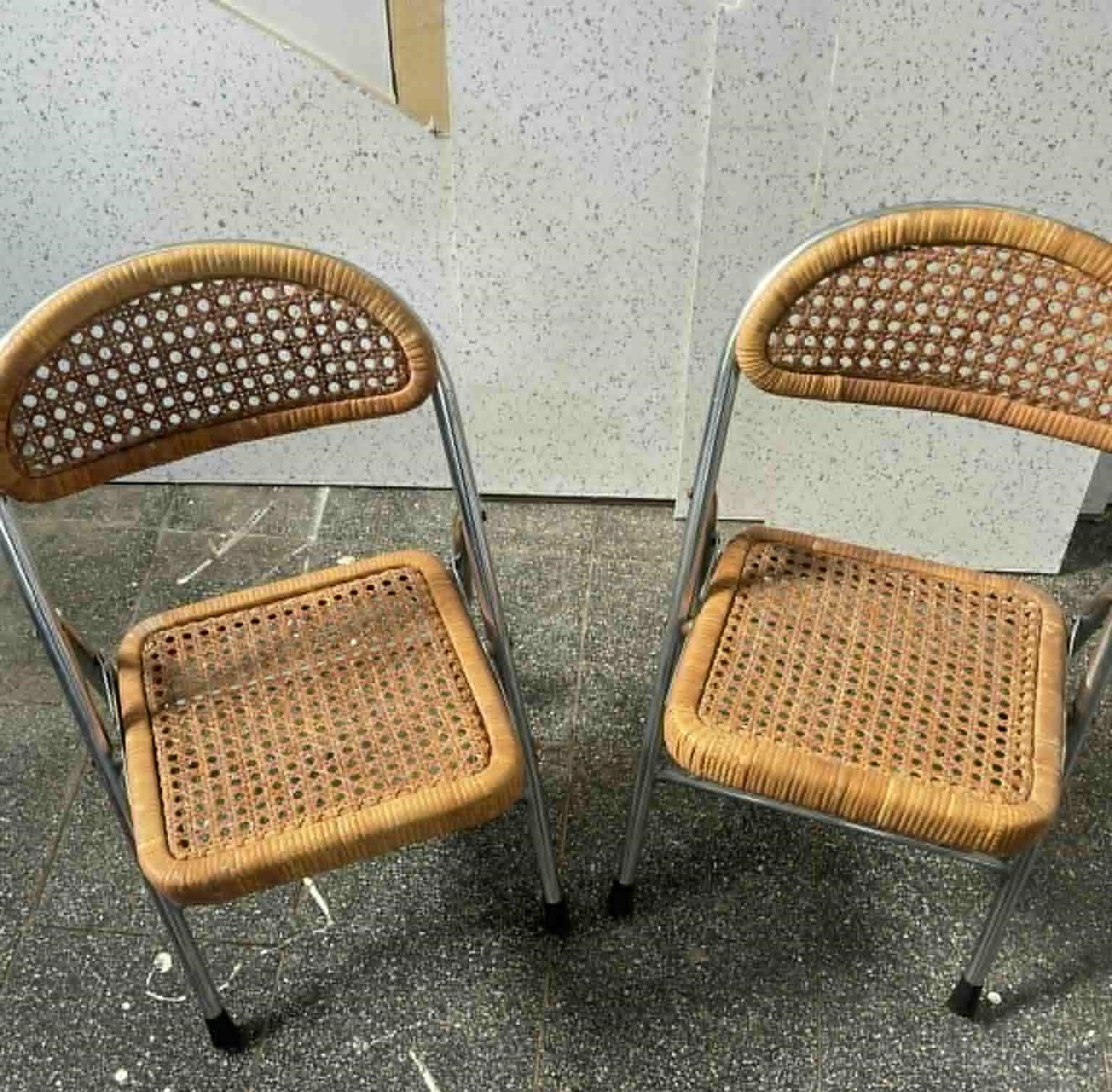 two folding chairs