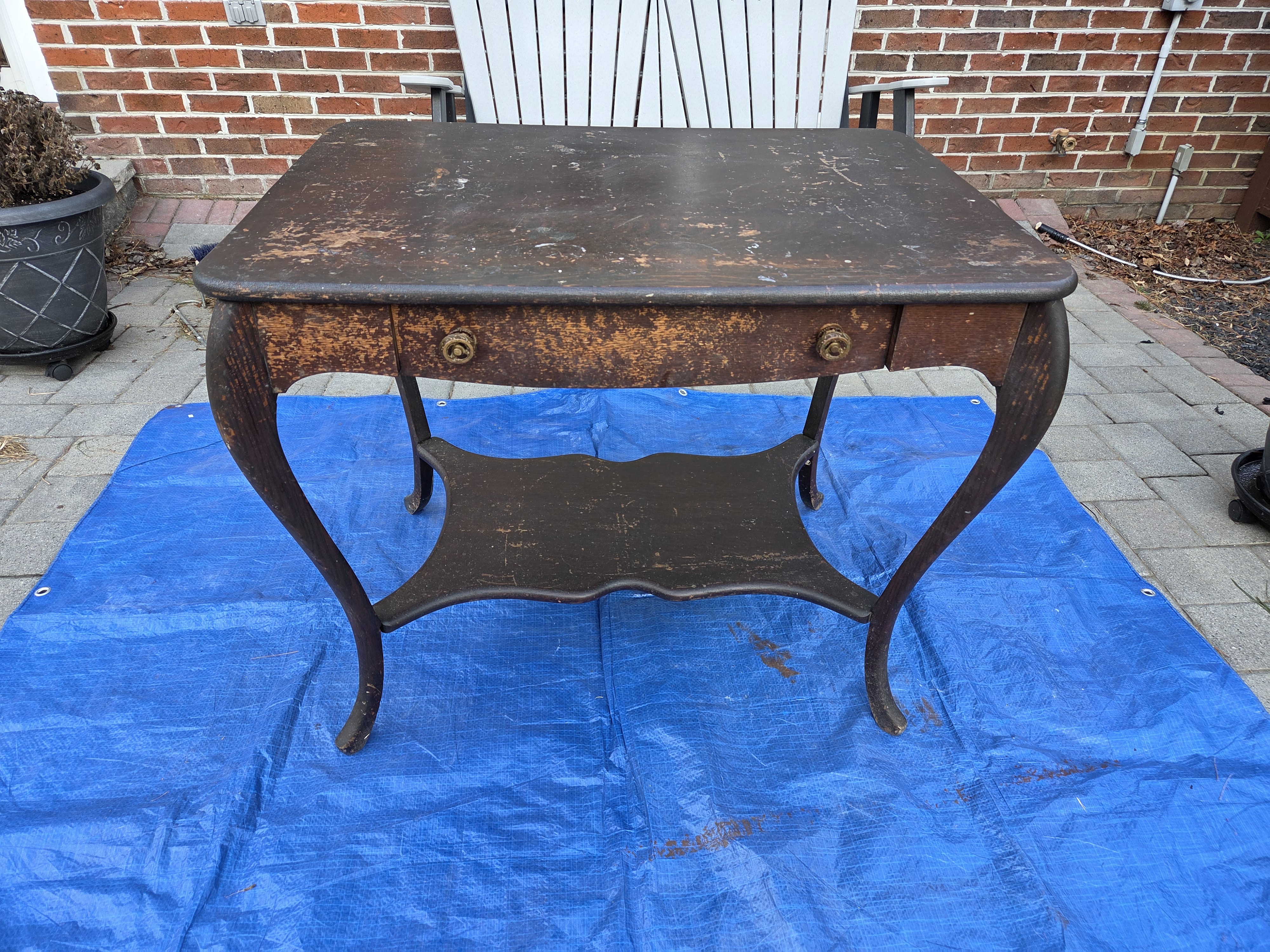 Antique Library Table