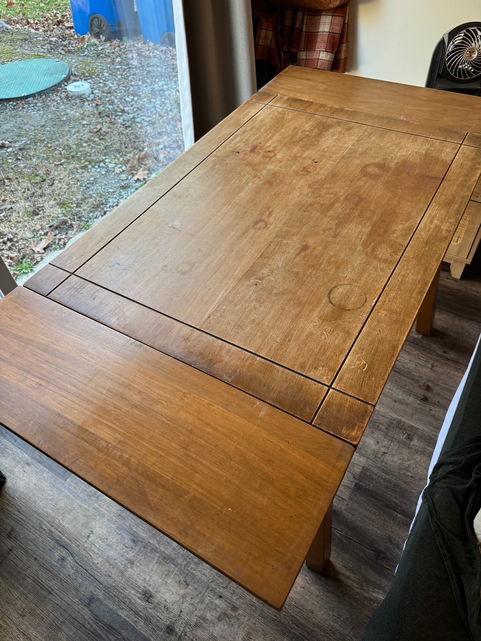 Table from around 1900 (26 stamped on bottom of inserts) — appraisal value $300 - $600