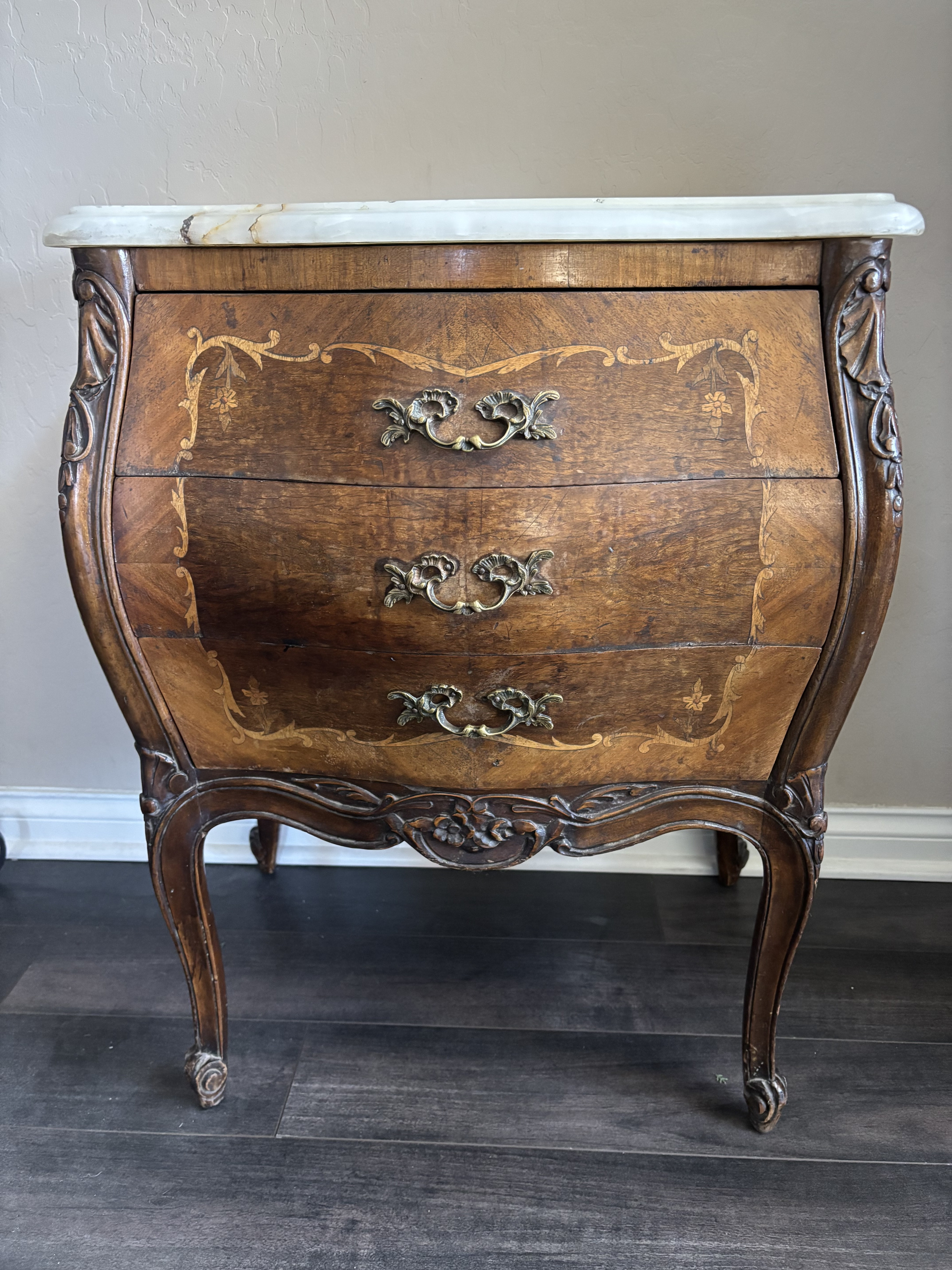 Two Antique French Bombé Cabinets
