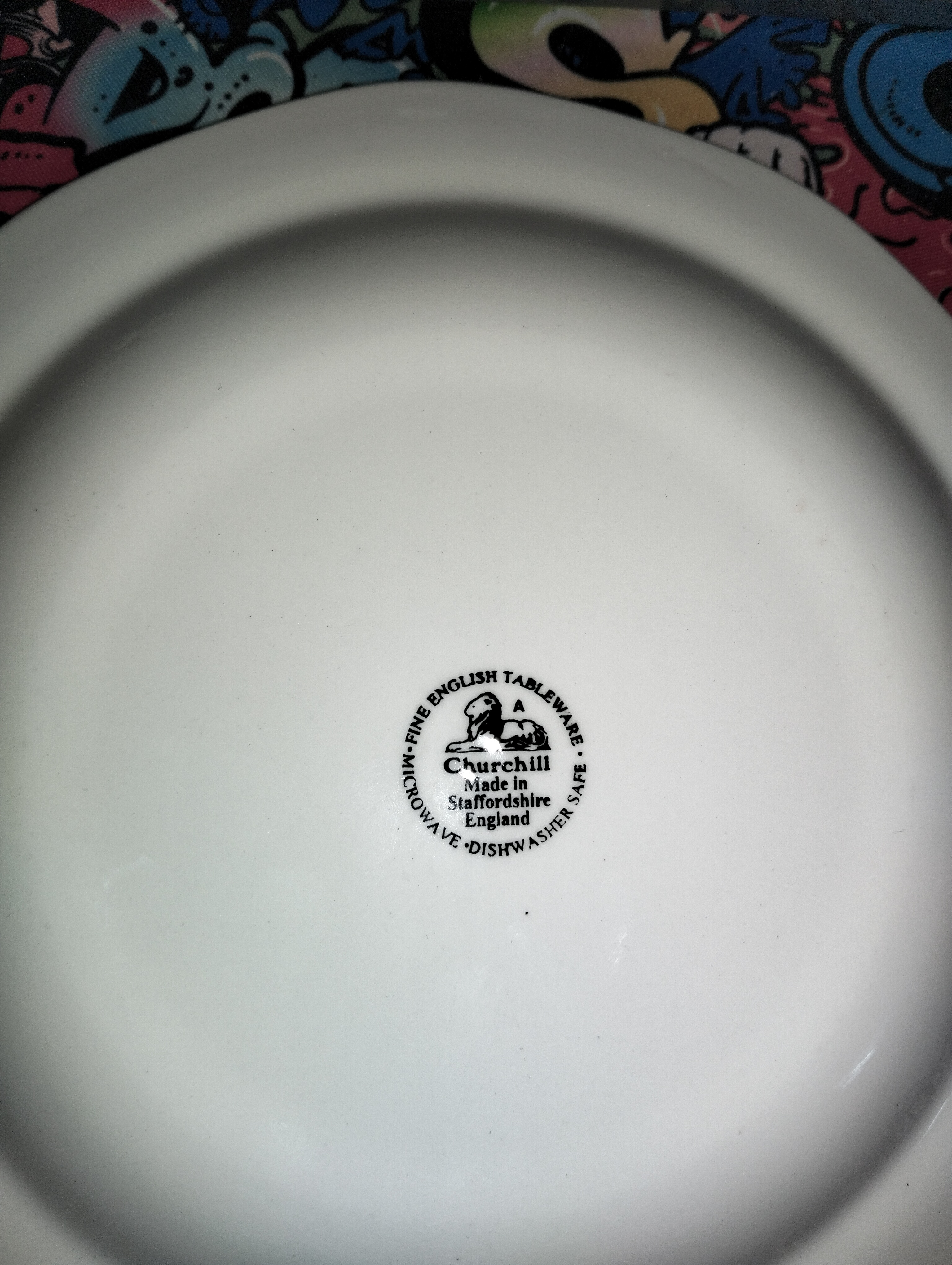 Churchill Porcelain Plate — appraisal value $20 - $50