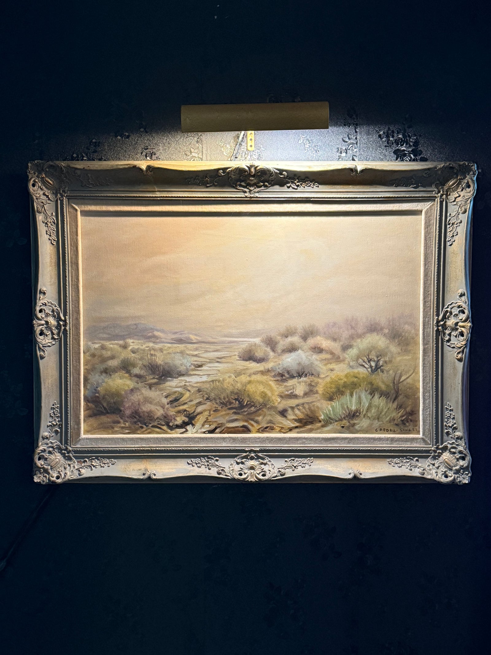 Desert Landscape, Oil on Canvas by Alice Cardelli Swett