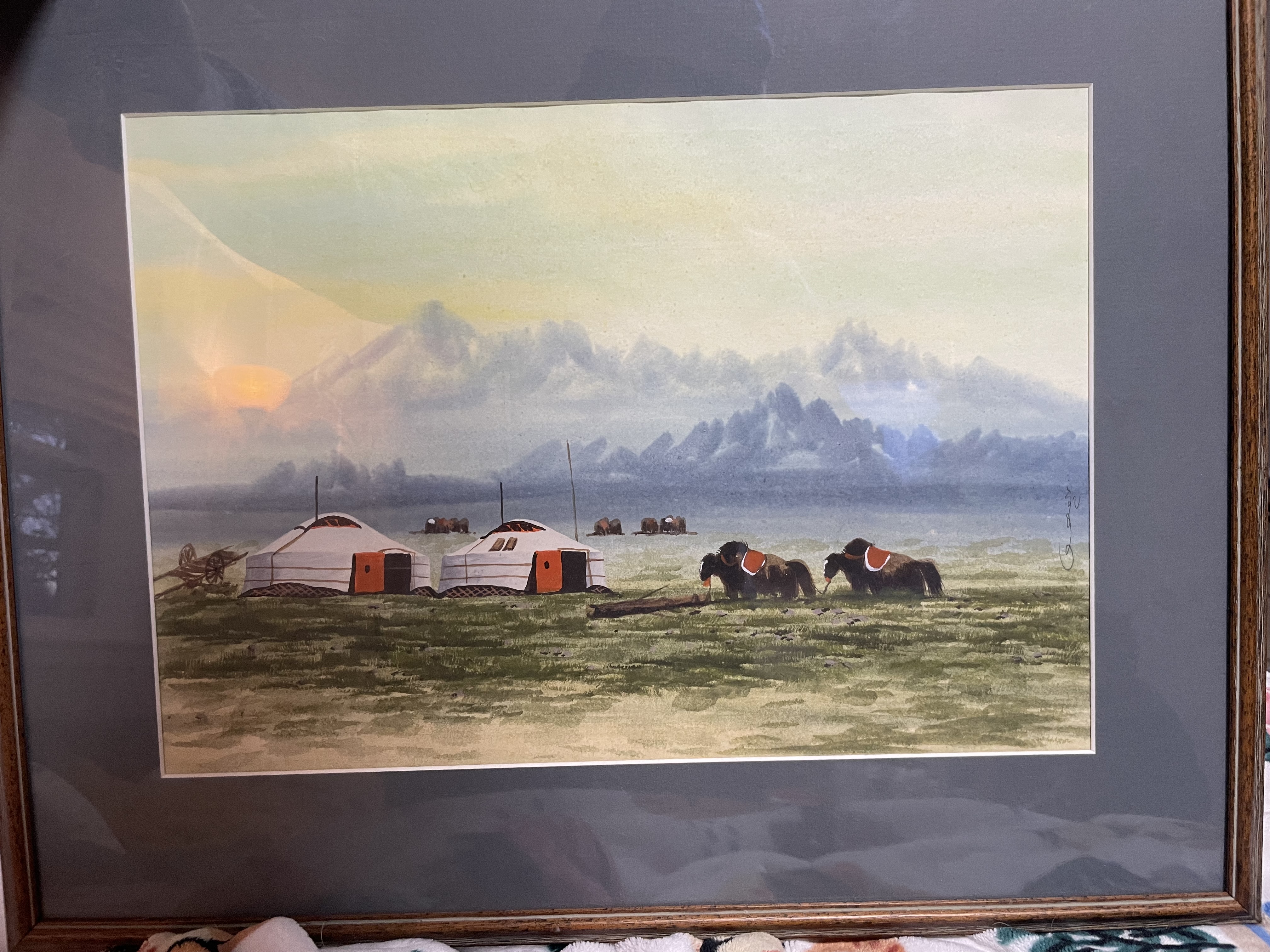 Mongolian Camp Painting — appraisal value $150 - $250