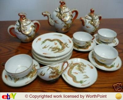 Kutani china tea set geisha girl Clearance