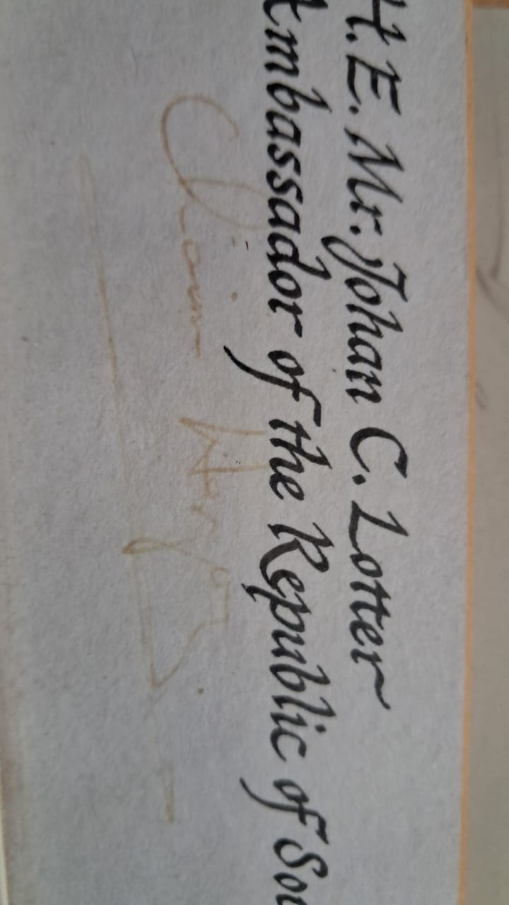 Personally signed photograph of President Herzog of Israel to my late father