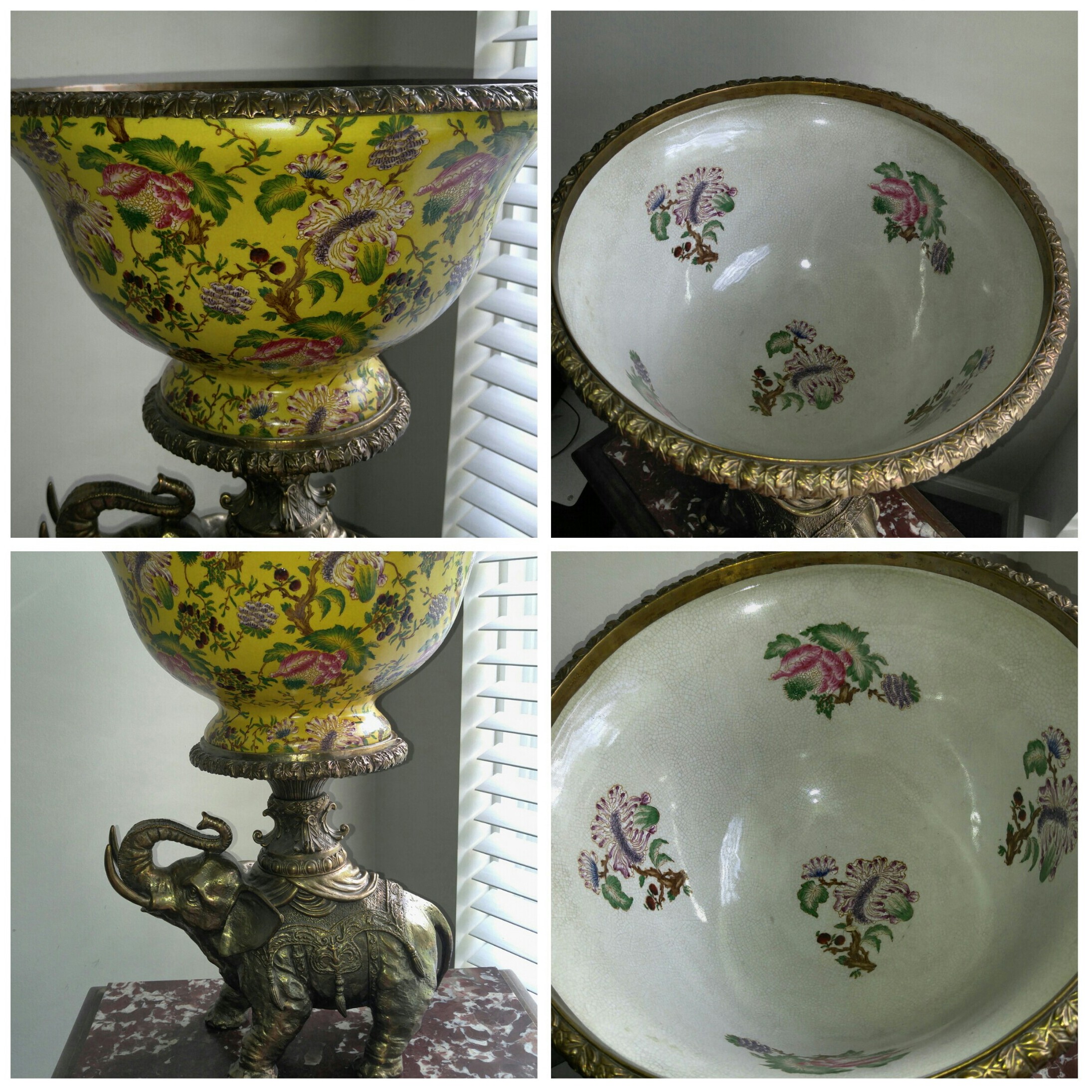 Brass Elephant & Porcelain Bowl InstAppraisal