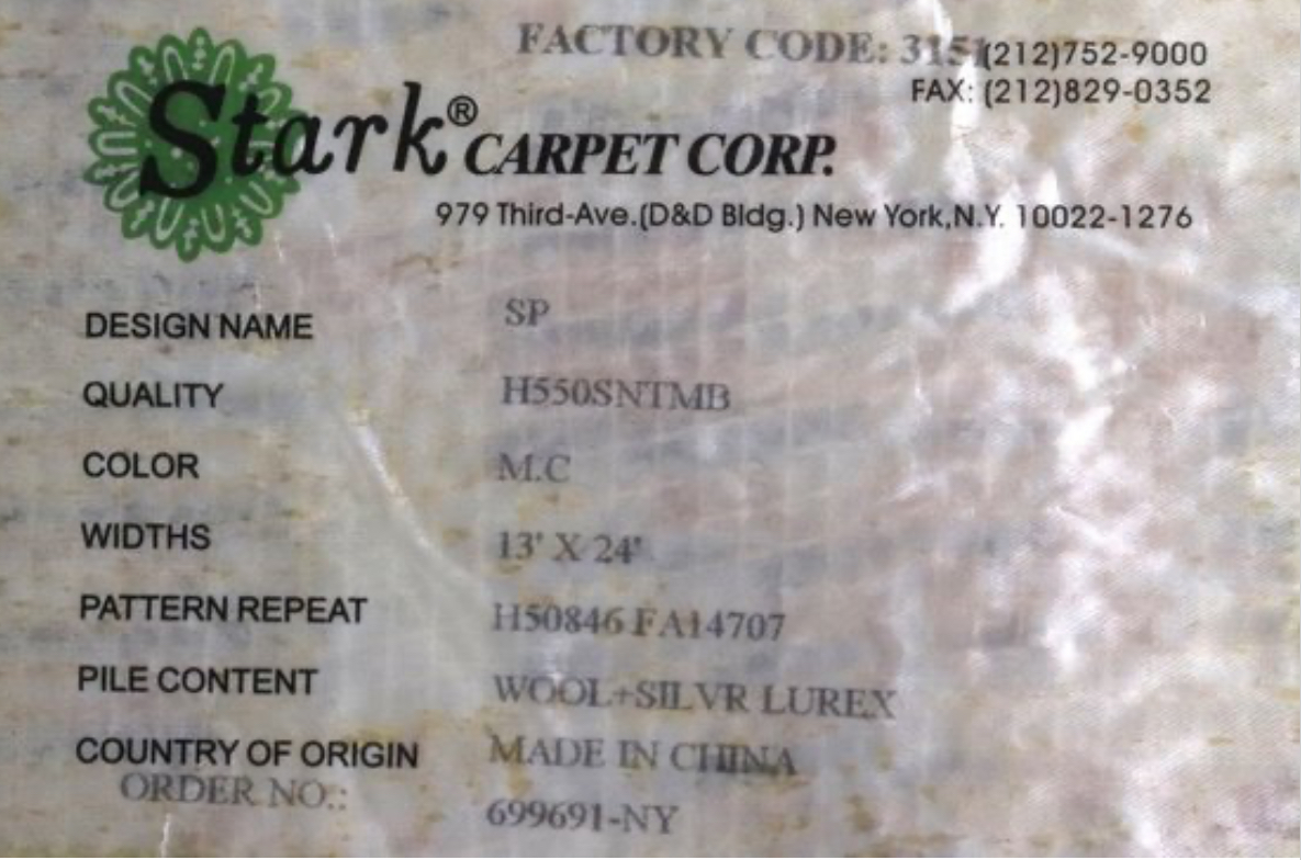 Stark wool and silver lurex rug