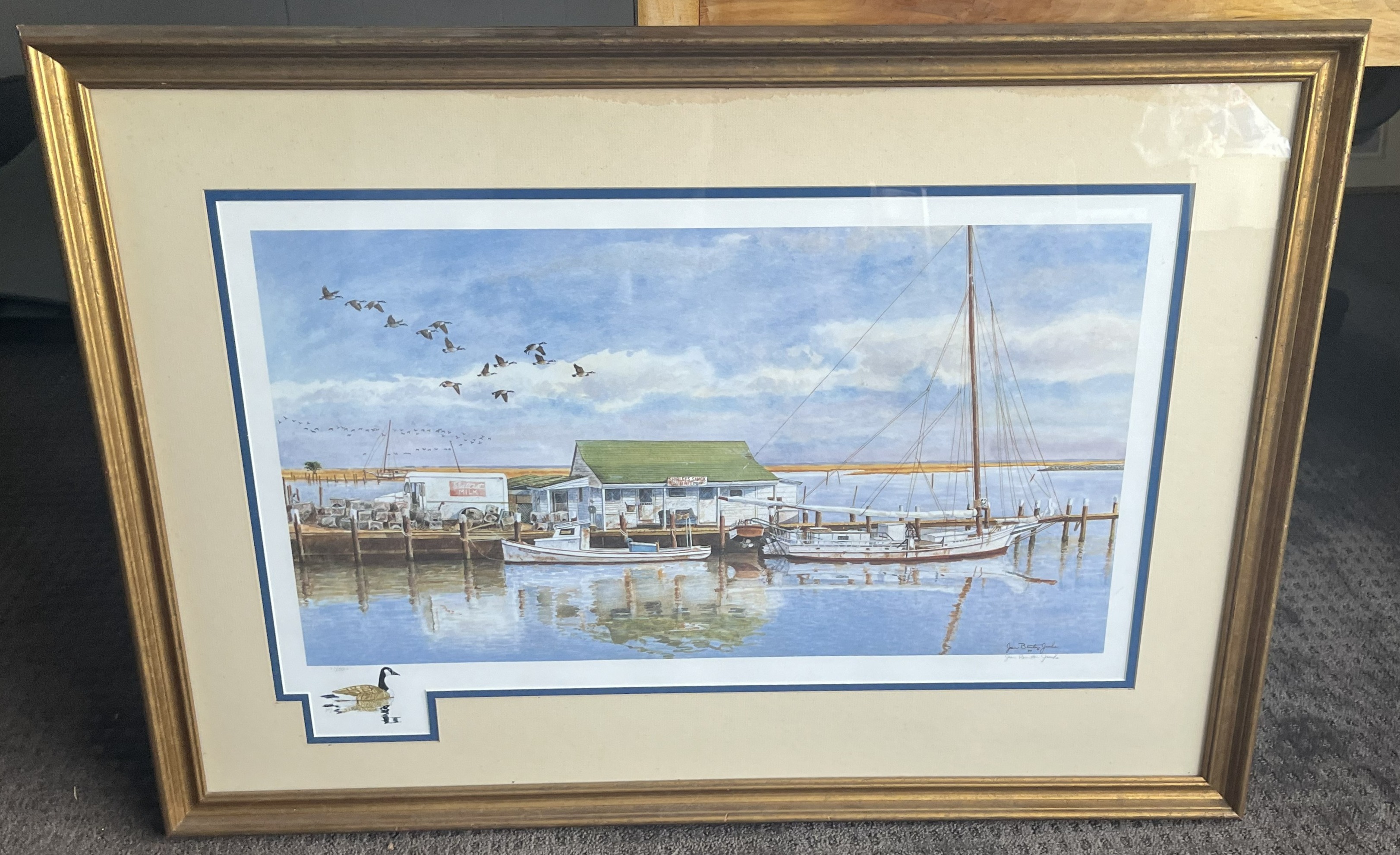 Framed signed print Wenona by Jean Briton Jaecks 77/500 1989