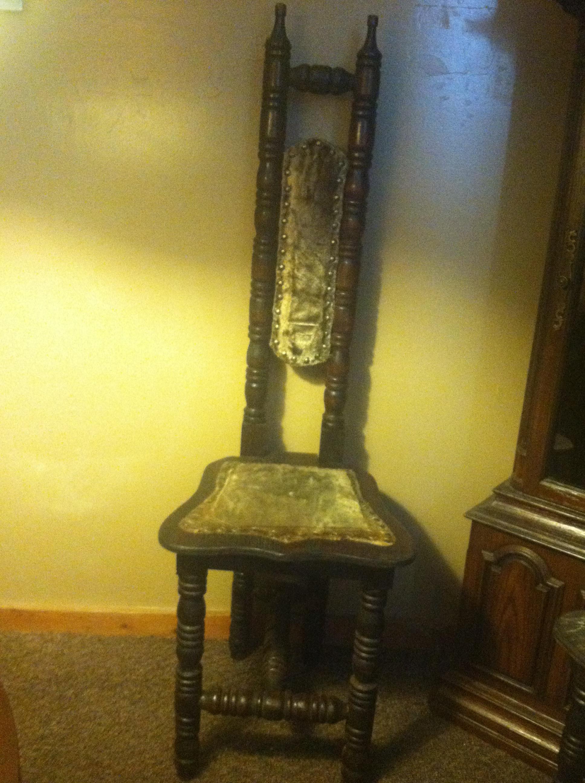 Mexico high back chair Jacobean hall chair InstAppraisal