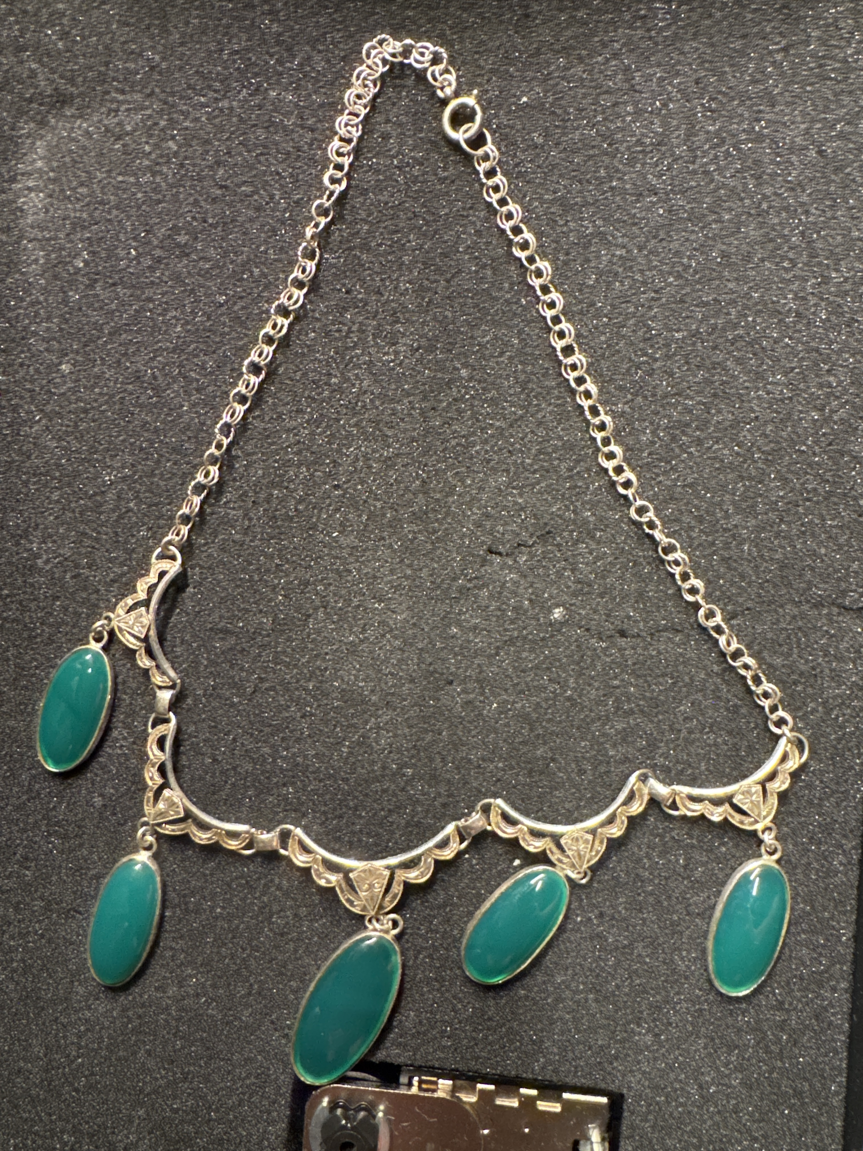 Silver Necklace Art deco 