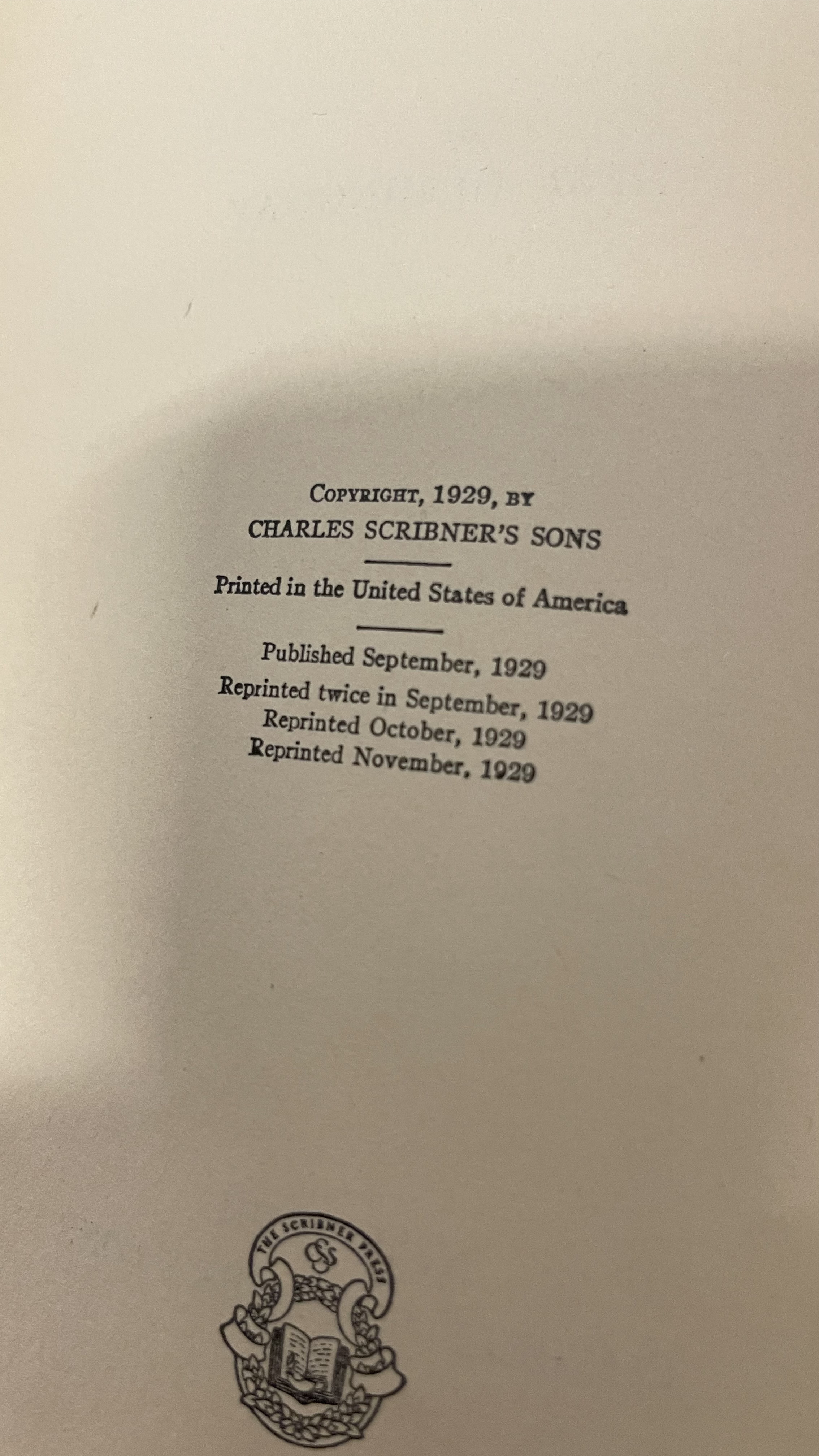 Ernest Hemingway - "A Farewell to Arms" Book - New York Charles Scribner"s Sons 1929