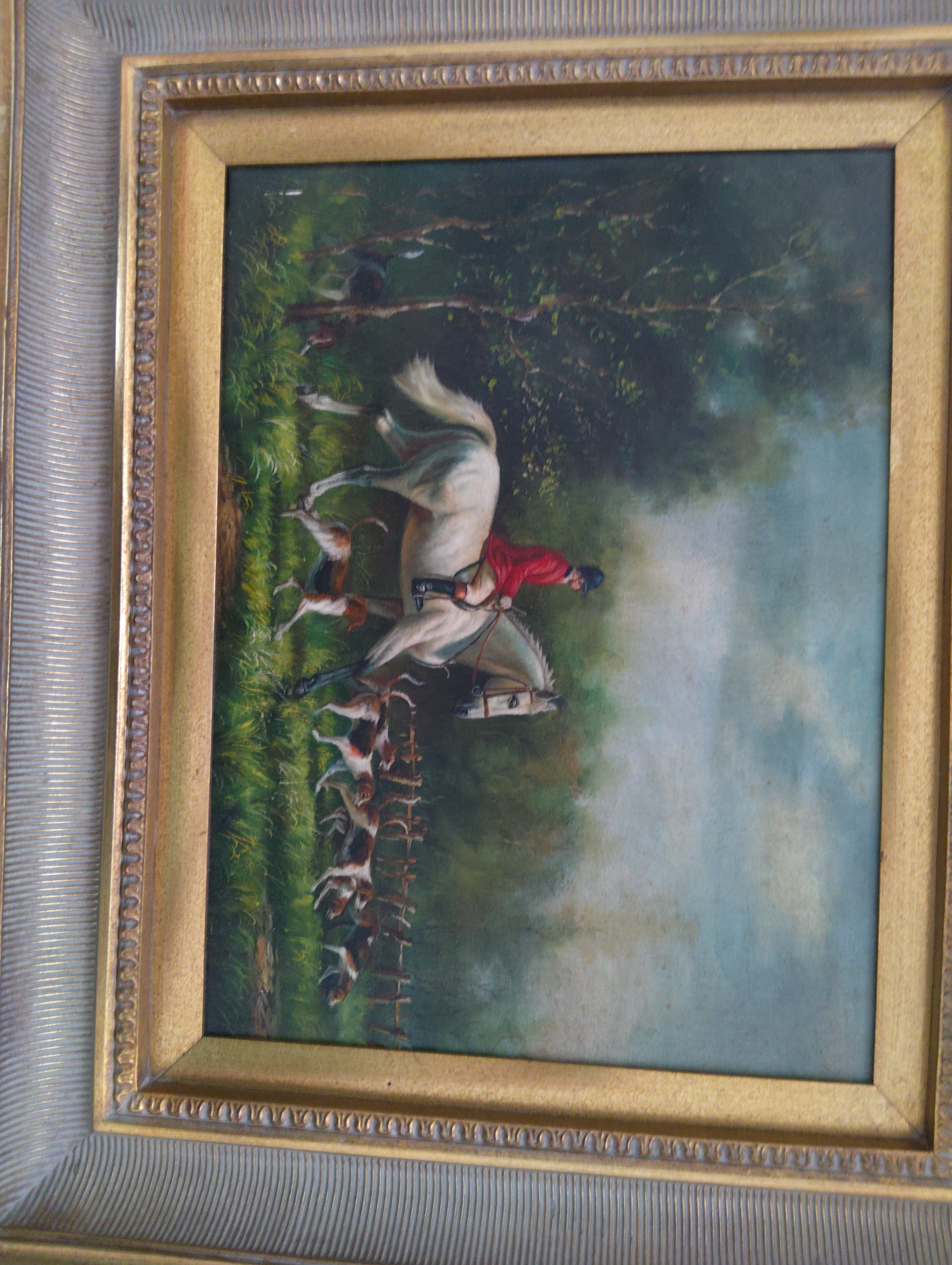 Victorian Hunt Scene Painting — appraisal value $200 - $500