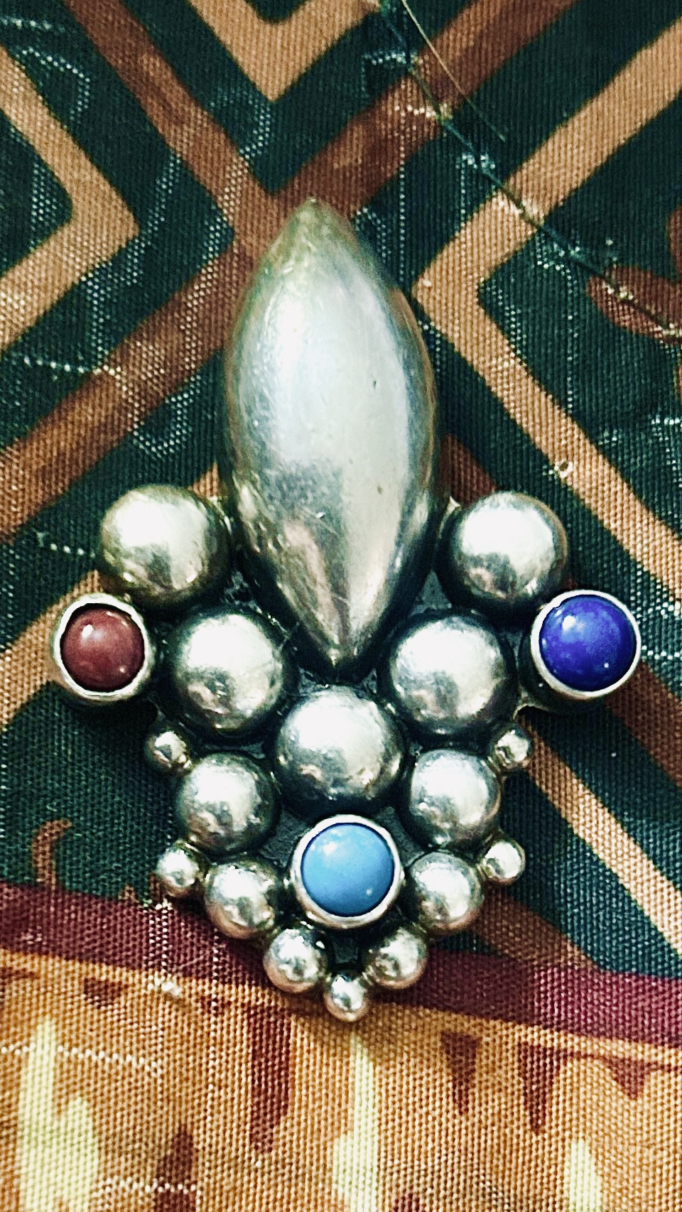 Mexican Silver Jewelry Brooch
