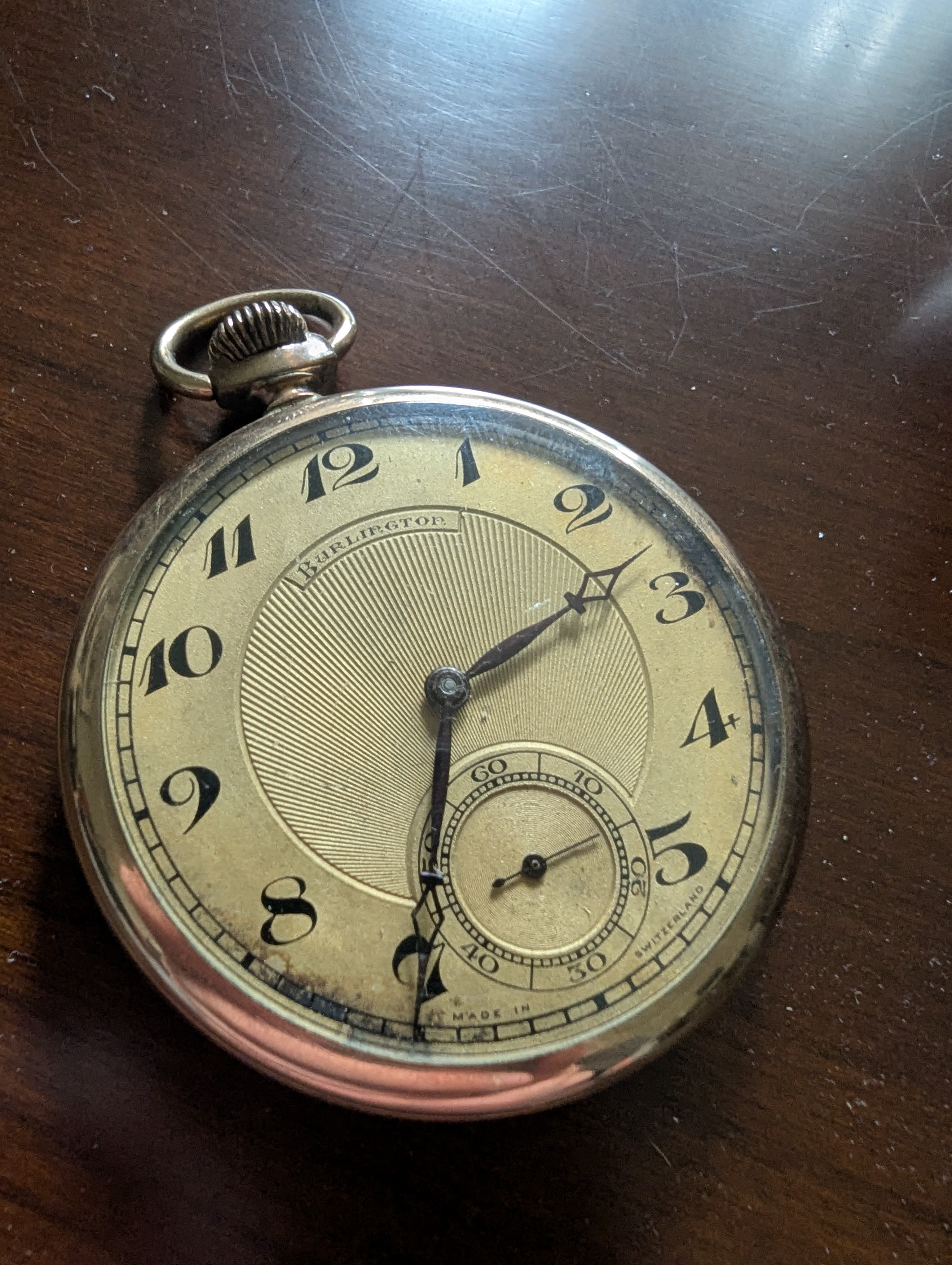 Burlington made in Switzerland 14k works