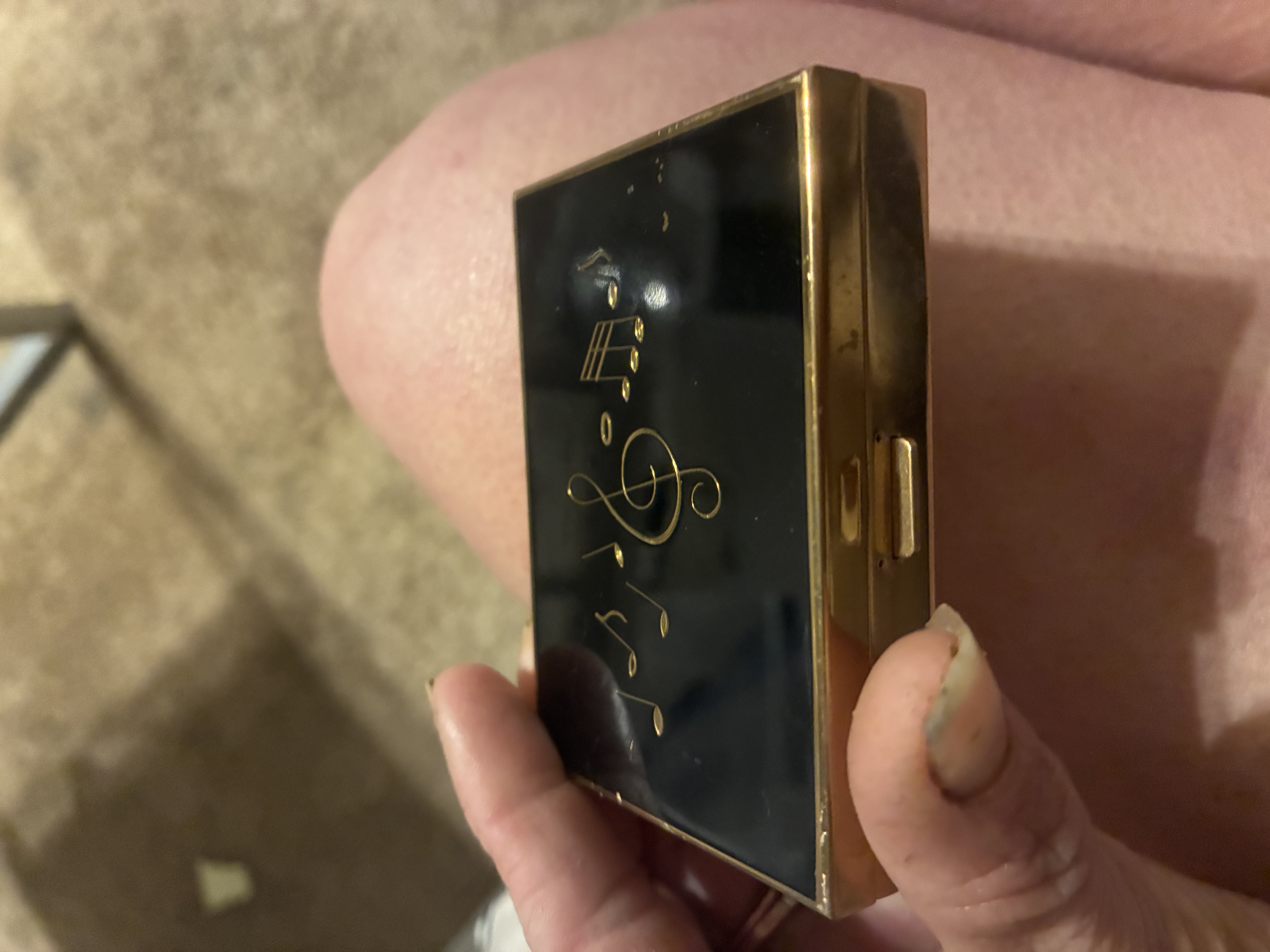 Not sure what year musical powder case