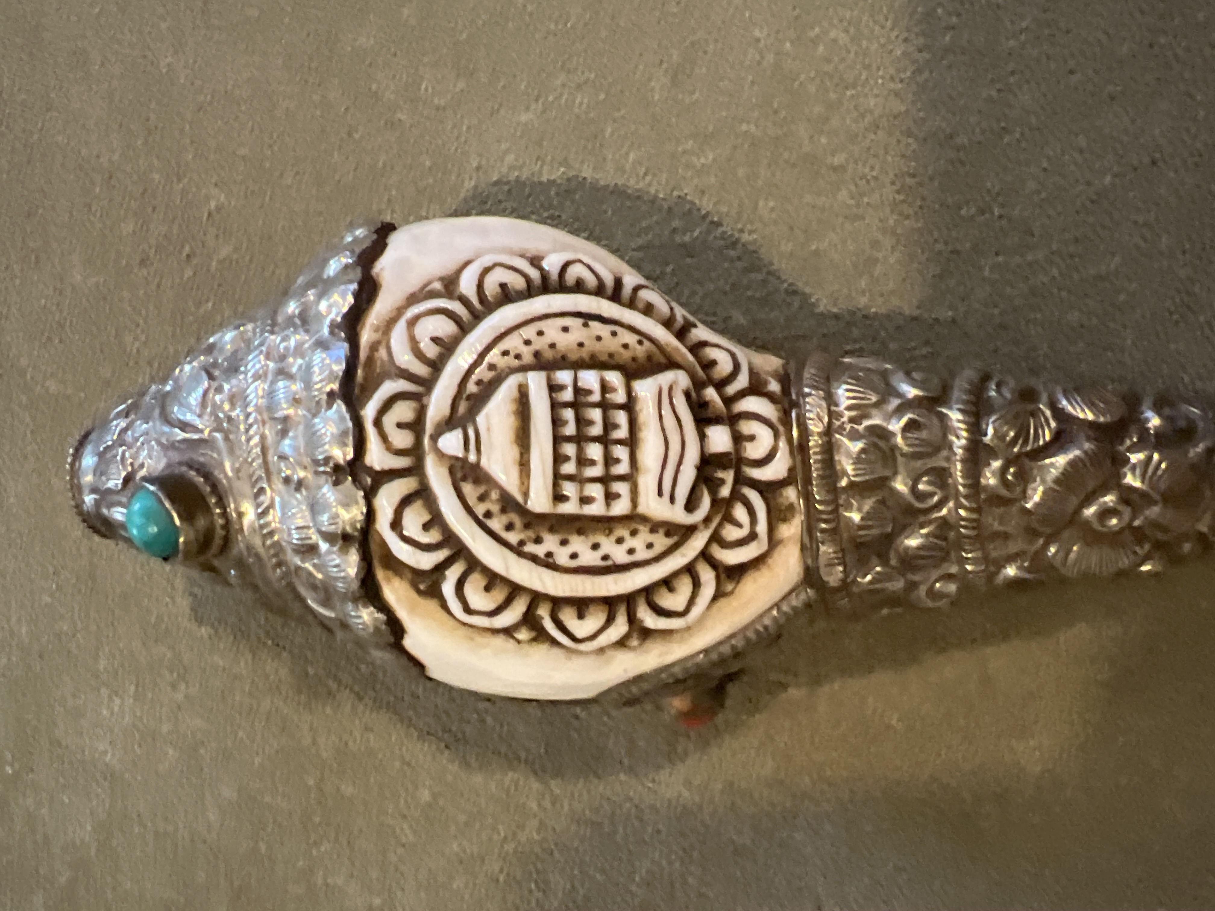 Tibetan Buddhist Dung Car by Traditional Tibetan Artisan