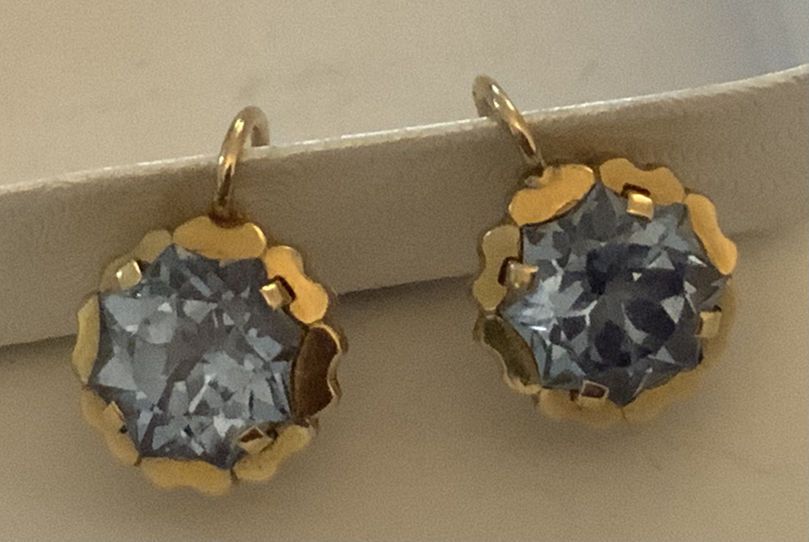 Gold and Topaz Earrings
