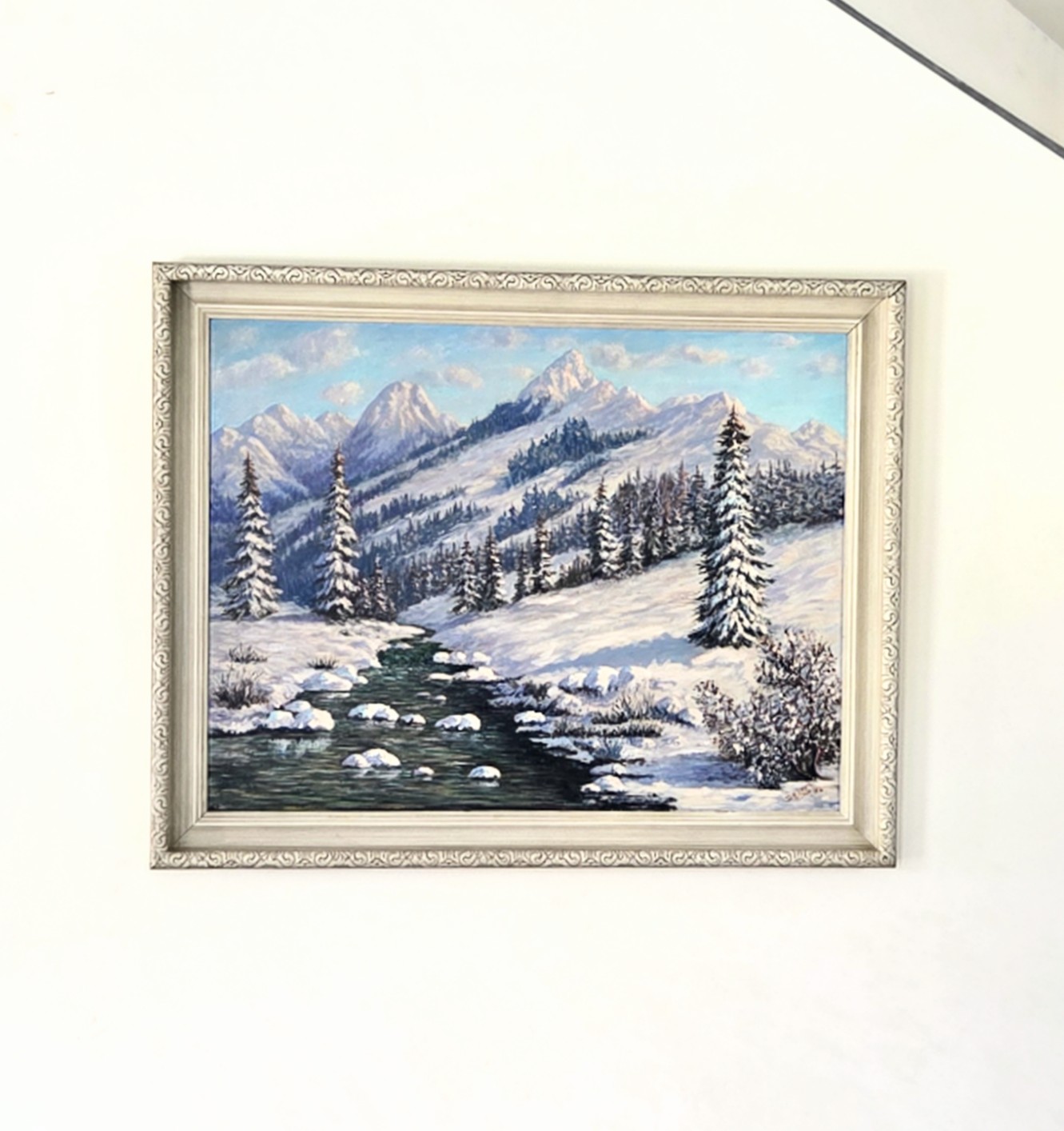 43" x 34" Oil Painting signed as "De Loy"