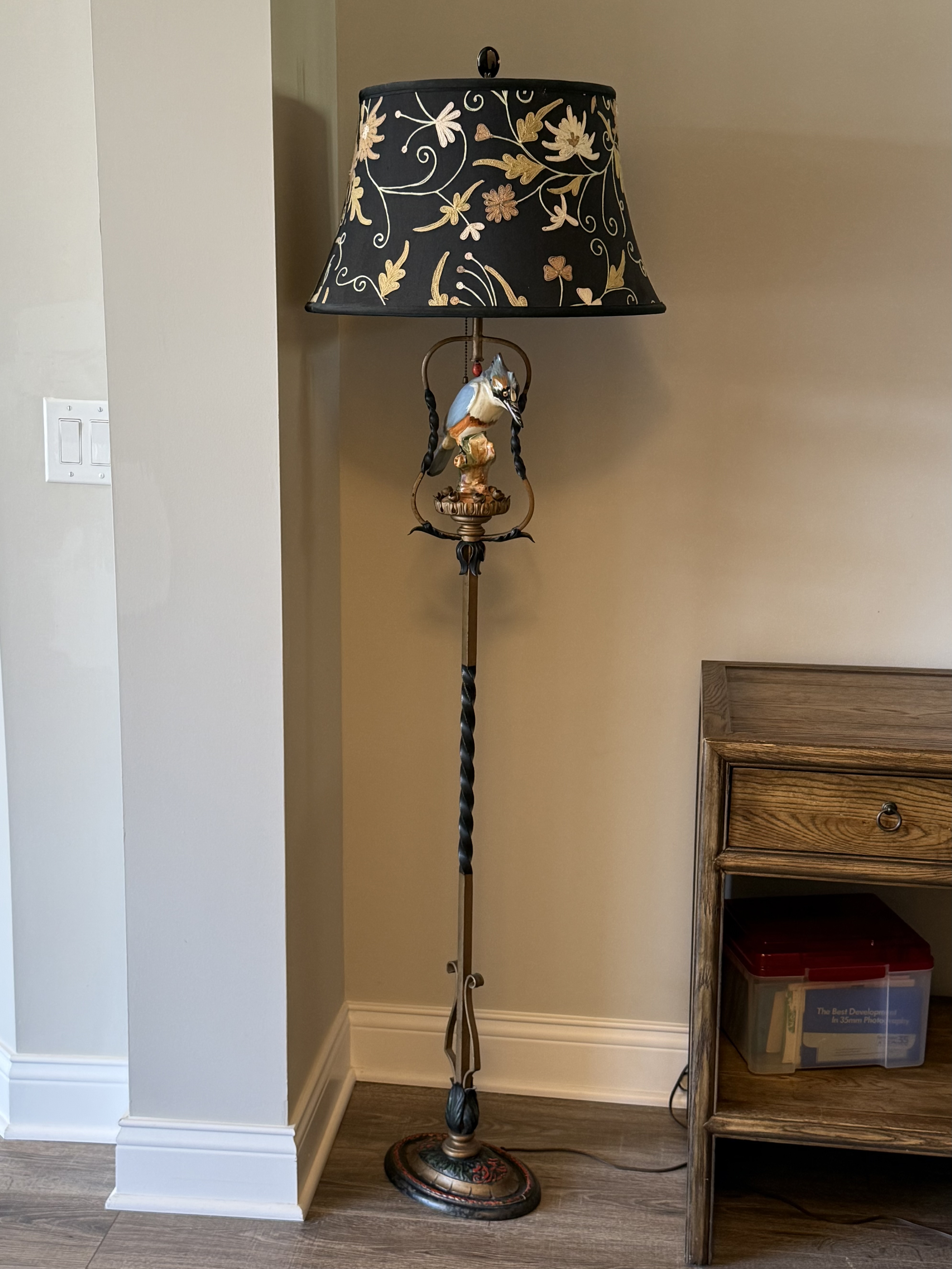 Weller Pottery Kingfisher Floor Lamp