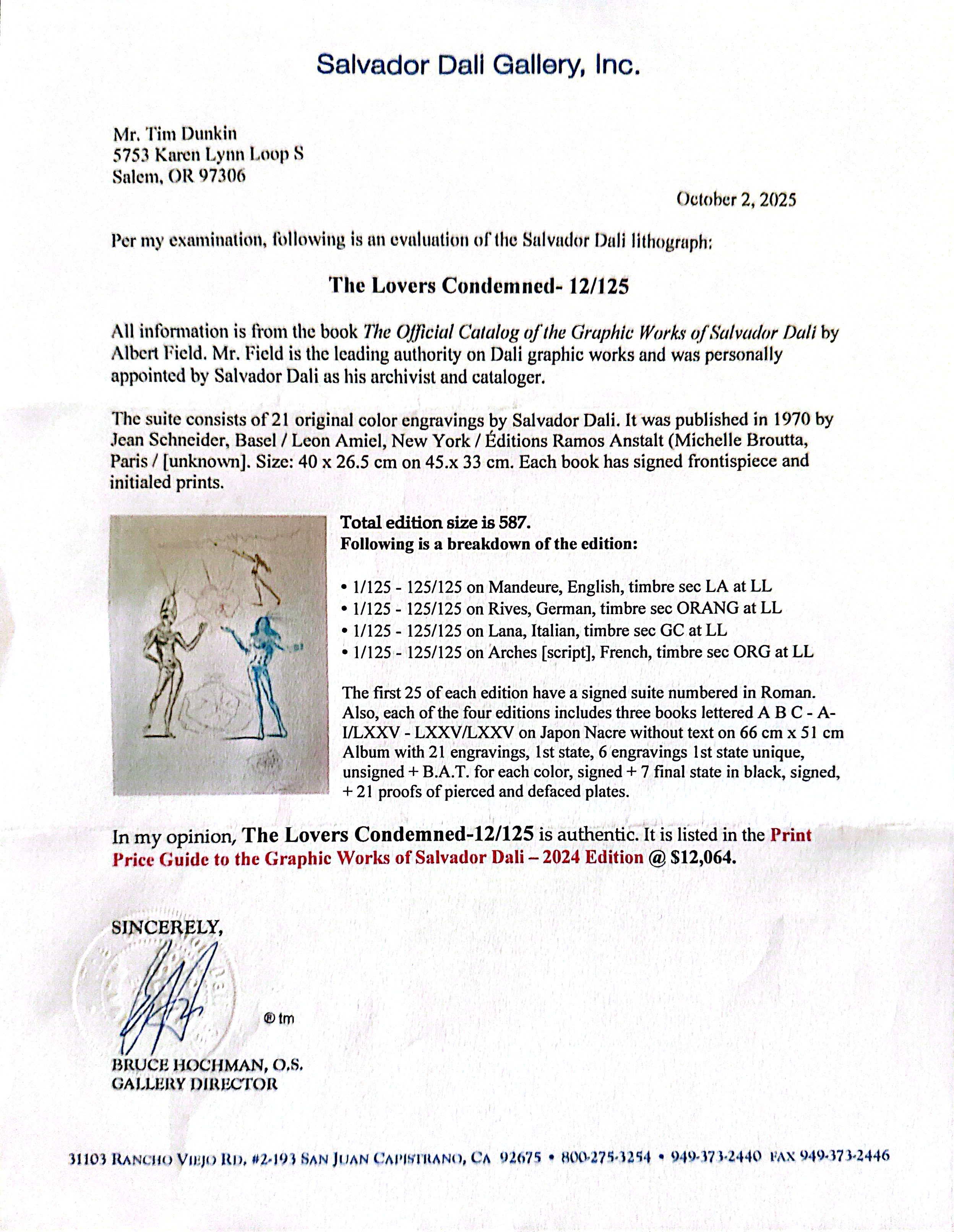 The Lovers Condemned by Salvador Dalí