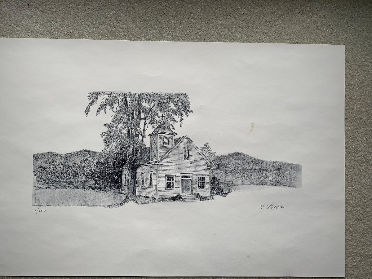 Sketch for C & S Bank Cheque 1980s