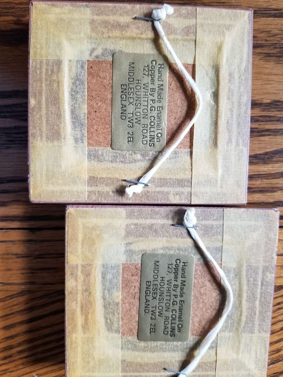 P.G. Collins Enamel on Copper Plaques