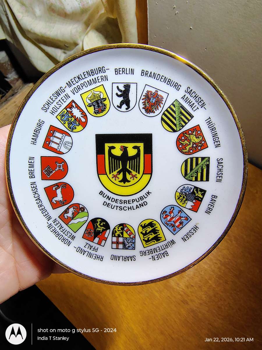 Decorative German Porcelain Plate