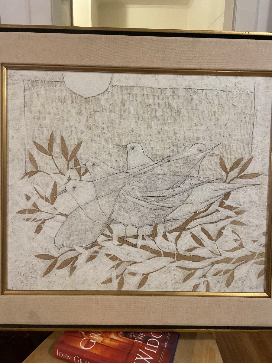 Framed Artwork Featuring Birds
