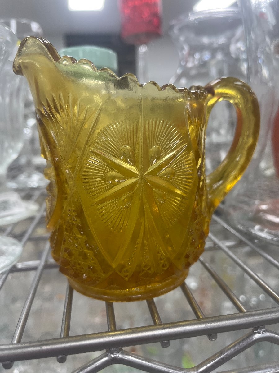 Amber Glass Creamer