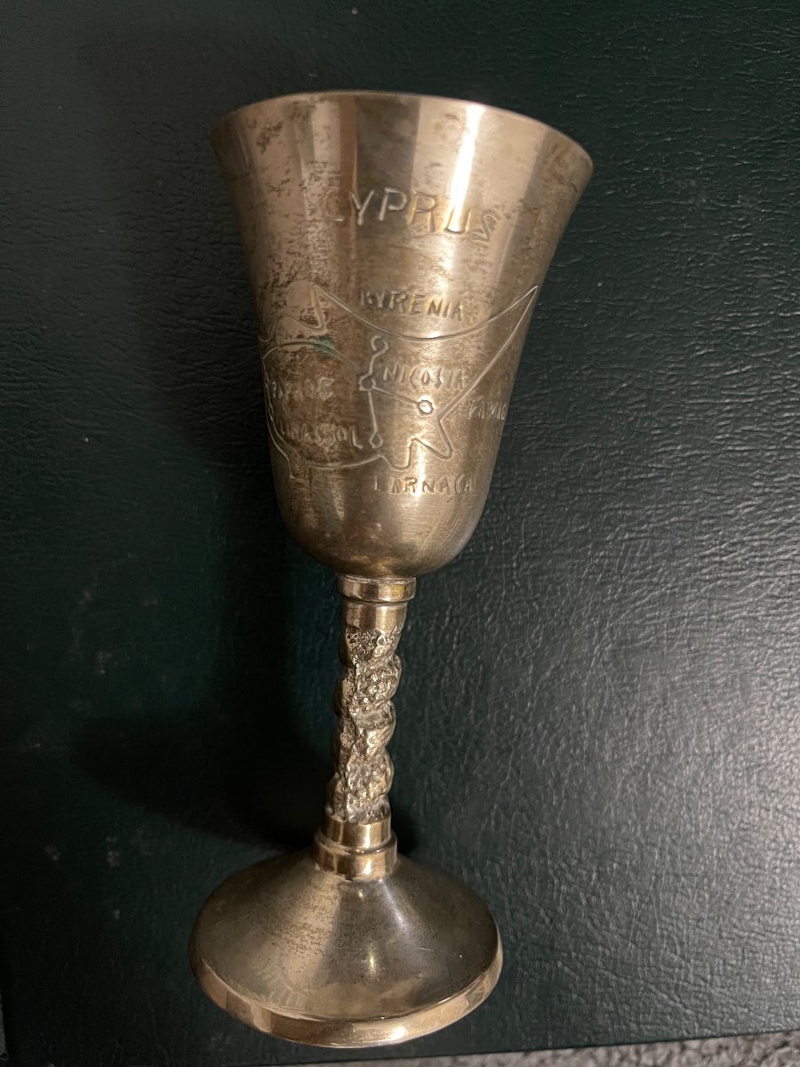 Silver Goblet and Creamer