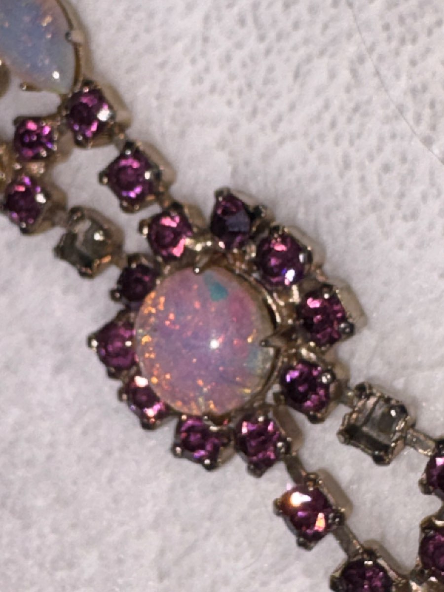 Vintage Opal and Amethyst Bracelet
