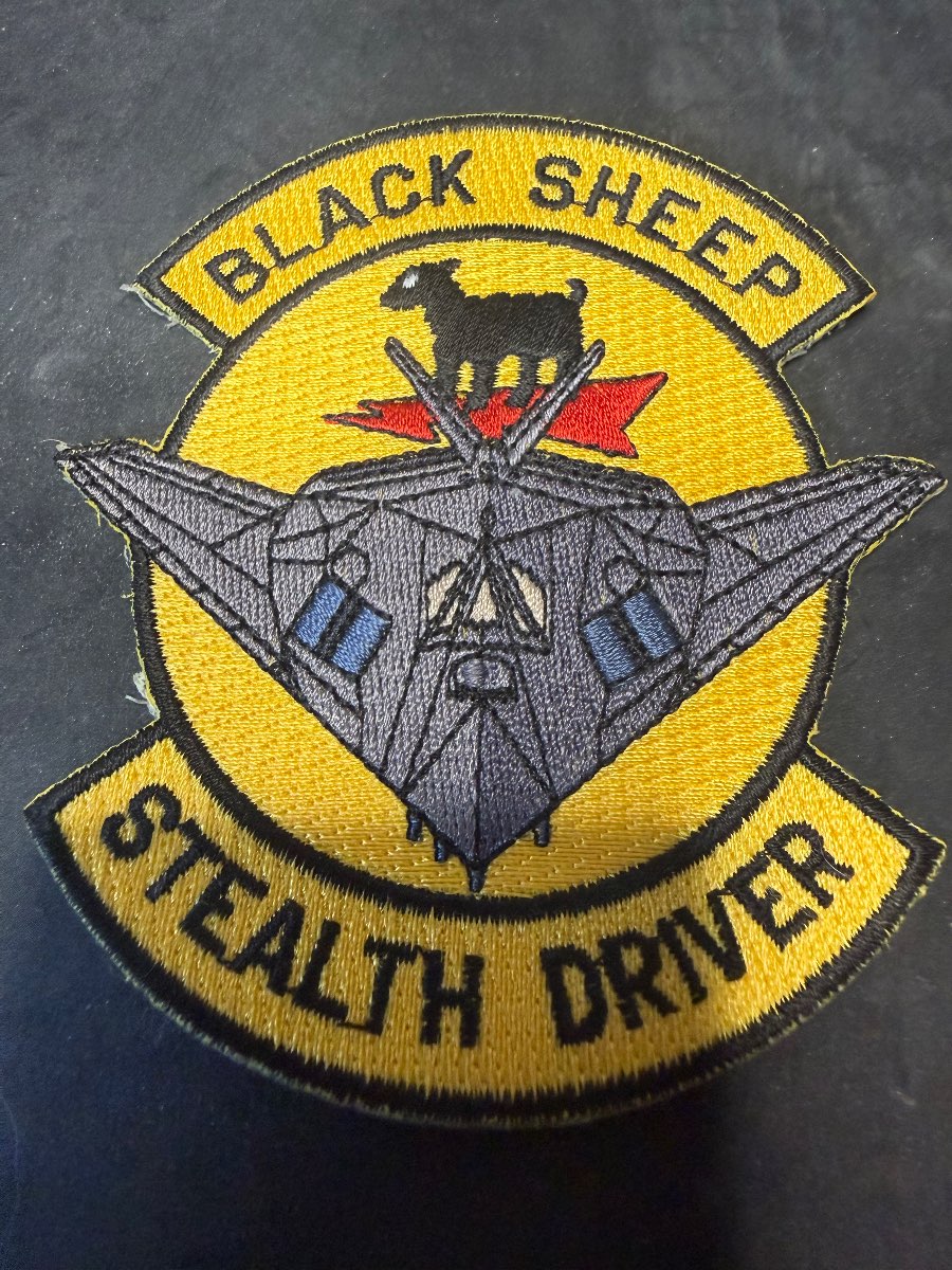 US Air Force, black sheep, stealth driver patch
