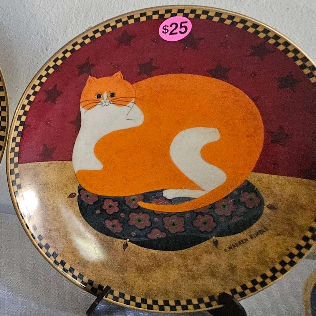Warren Kimble Cat Decorative Plate
