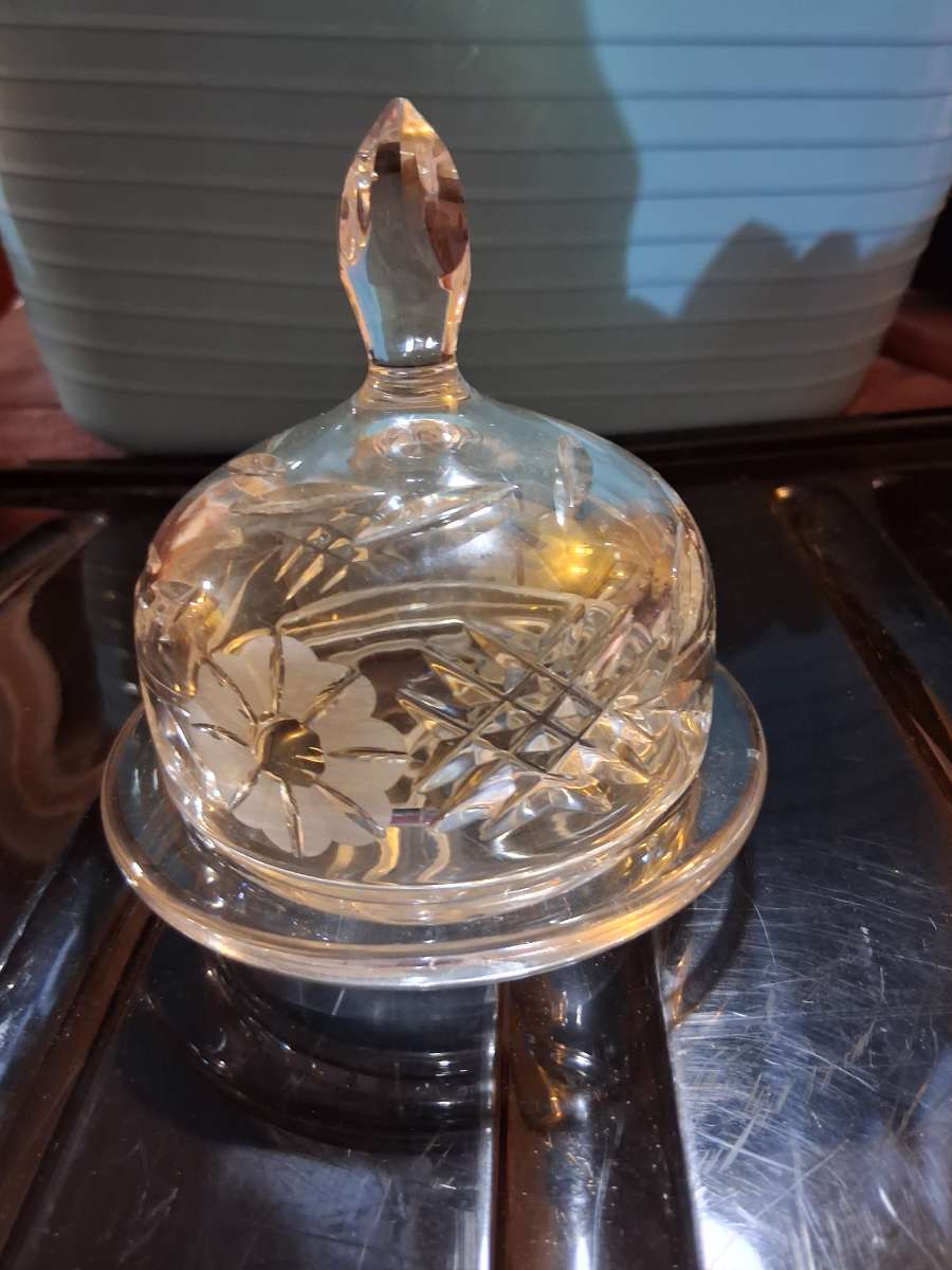 Cut Glass Covered Dish