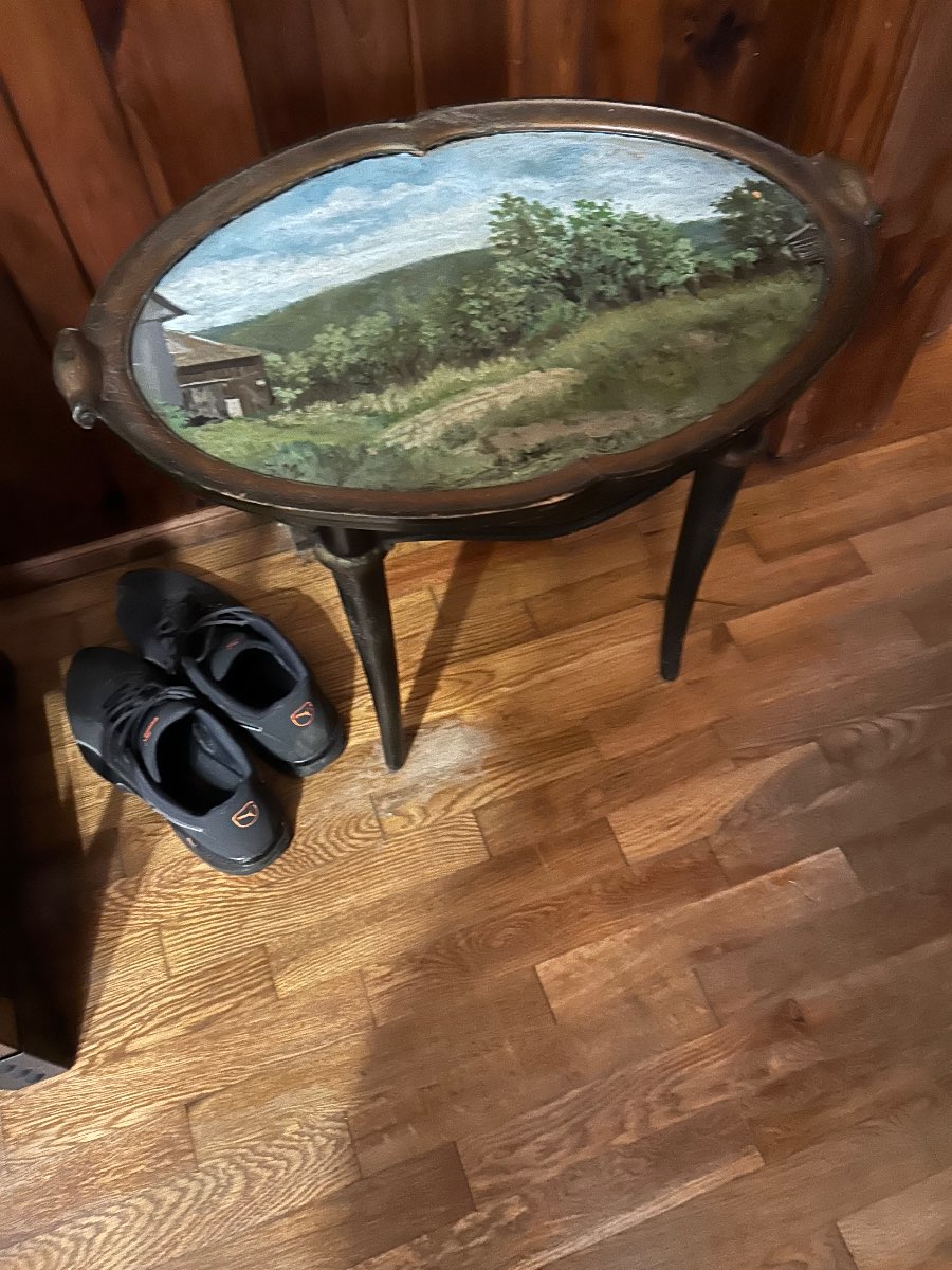 Decorative Table with Landscape Painting — appraisal value $150 - $250