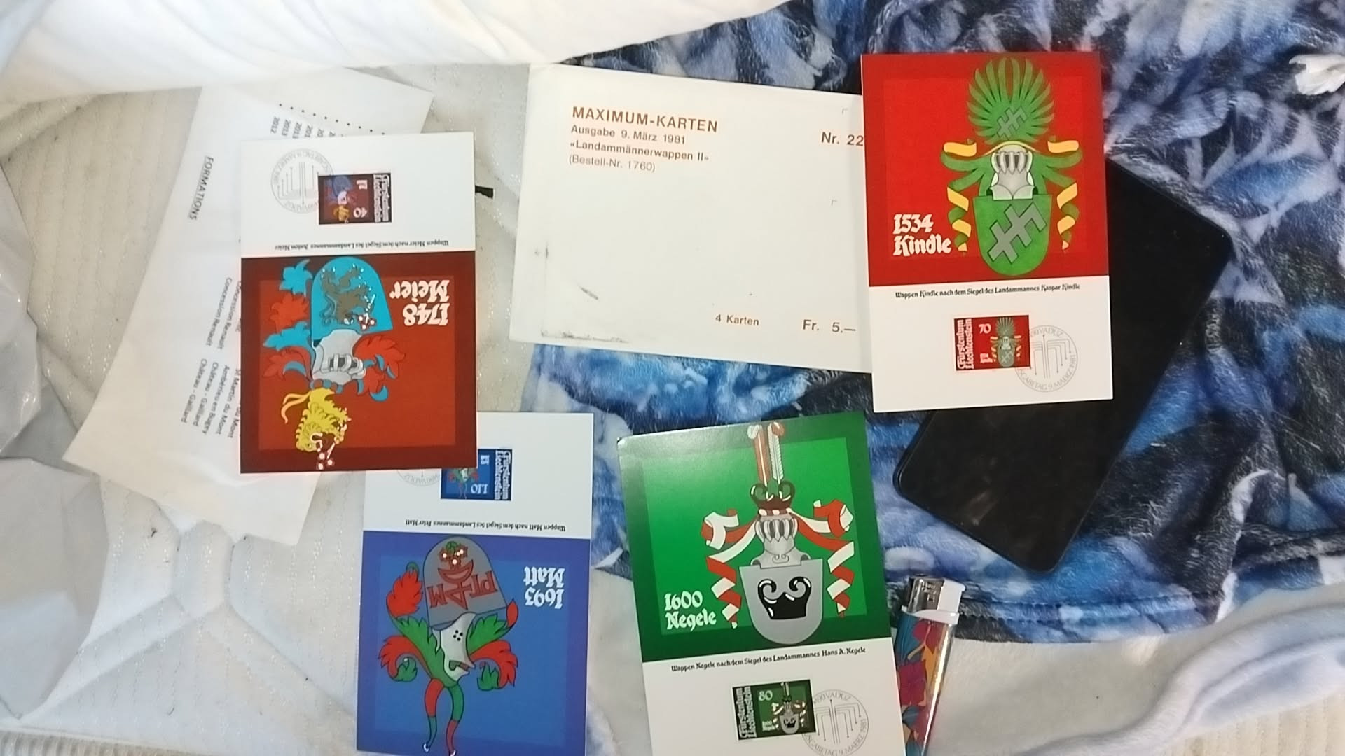 Collection of Maximum Cards from 1981 by Various Postal Authorities — appraisal value $20 - $50