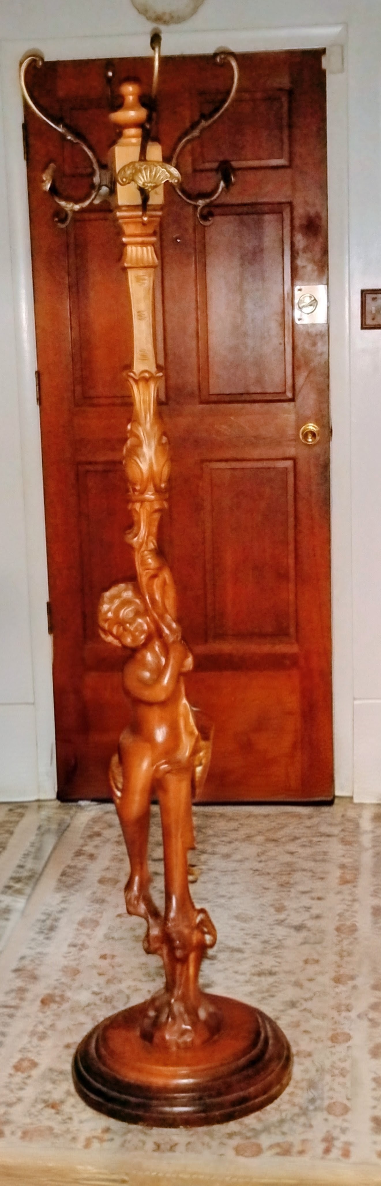 Wooden freestanding coat rack from Italy 