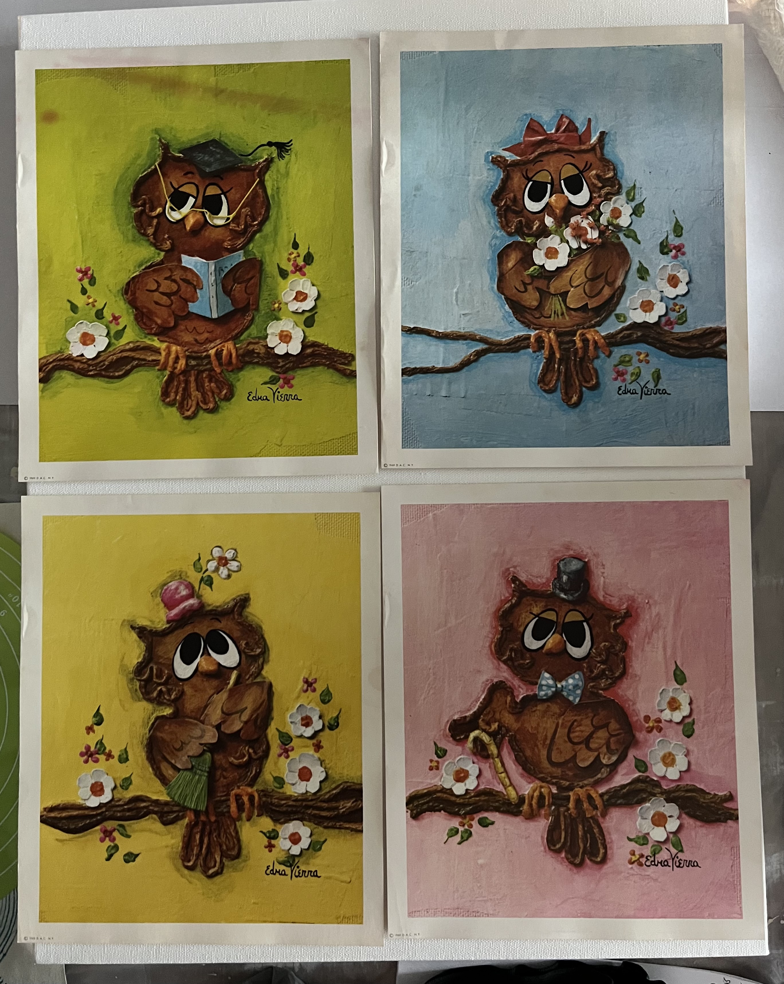 Owl Prints by Edna Vierra