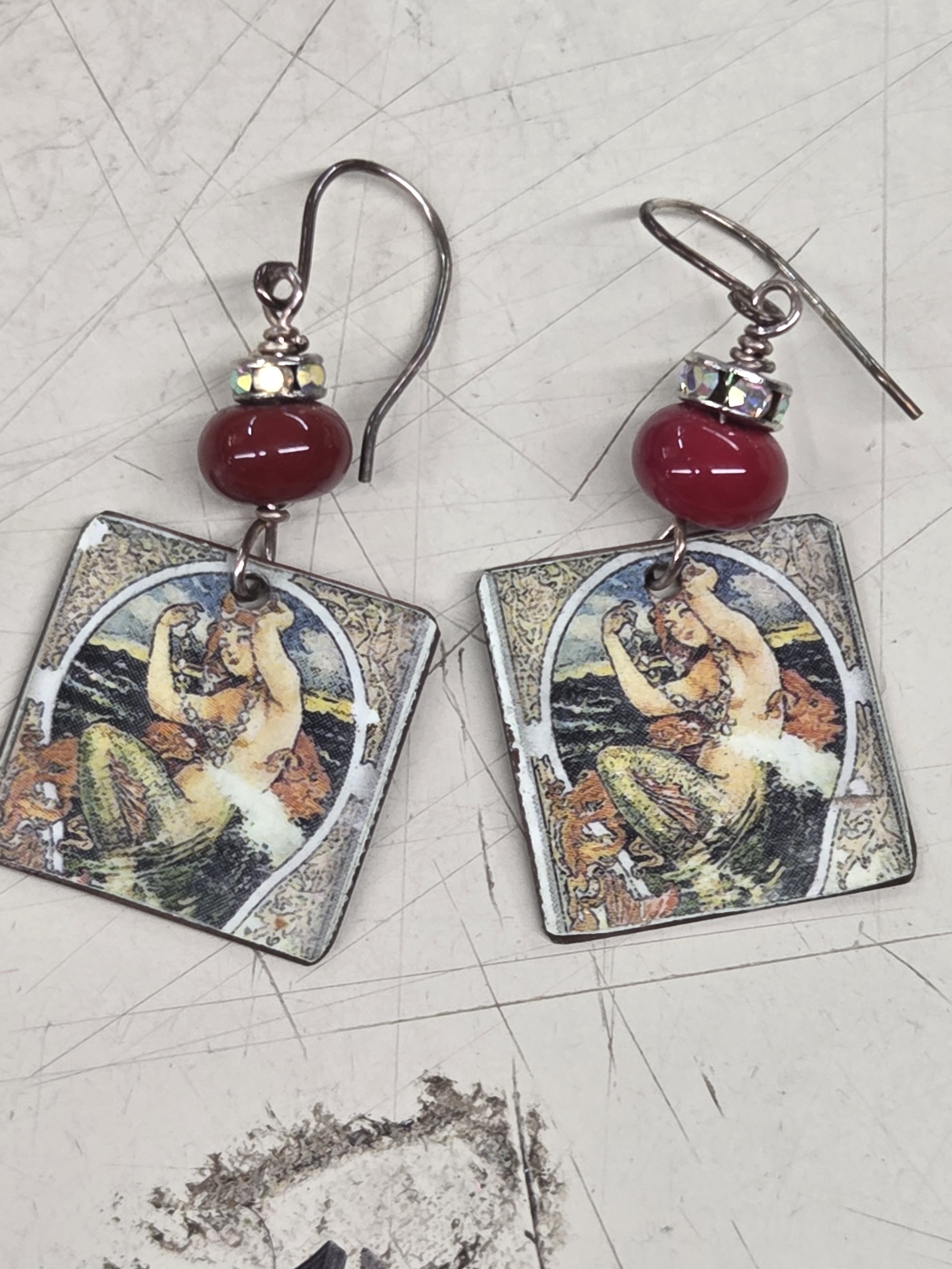 Vintage Art Nouveau Style Earrings