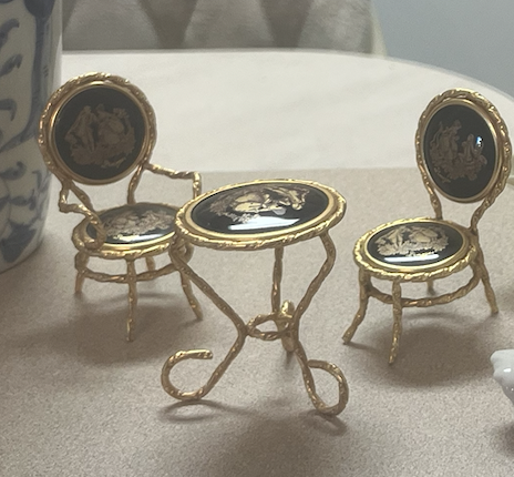 Miniature French-Style Table and Chairs Set