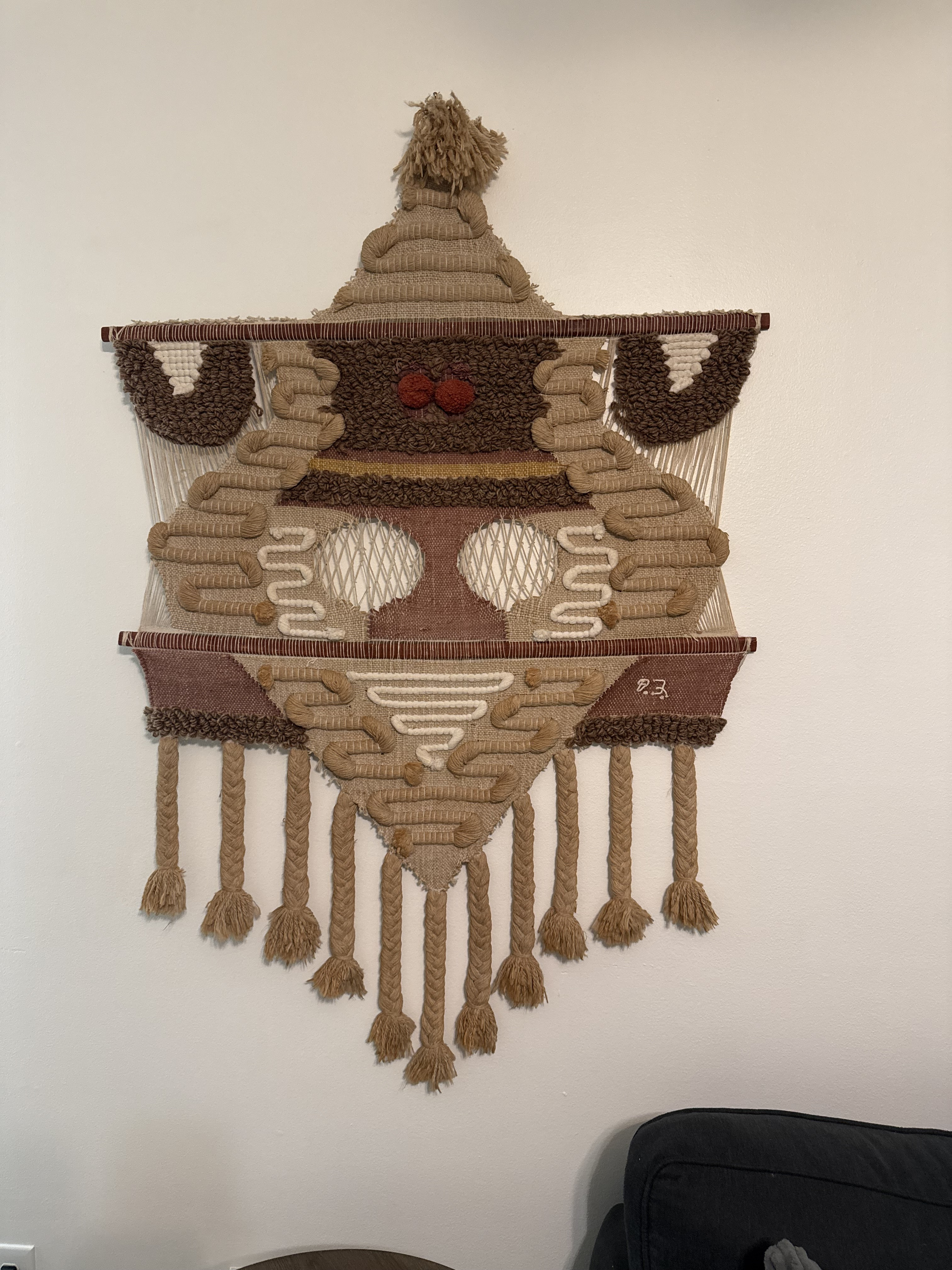 1970s Don Freedman Mid Century Modern Fibre Art Wall Hanging - vintage woven tapestry