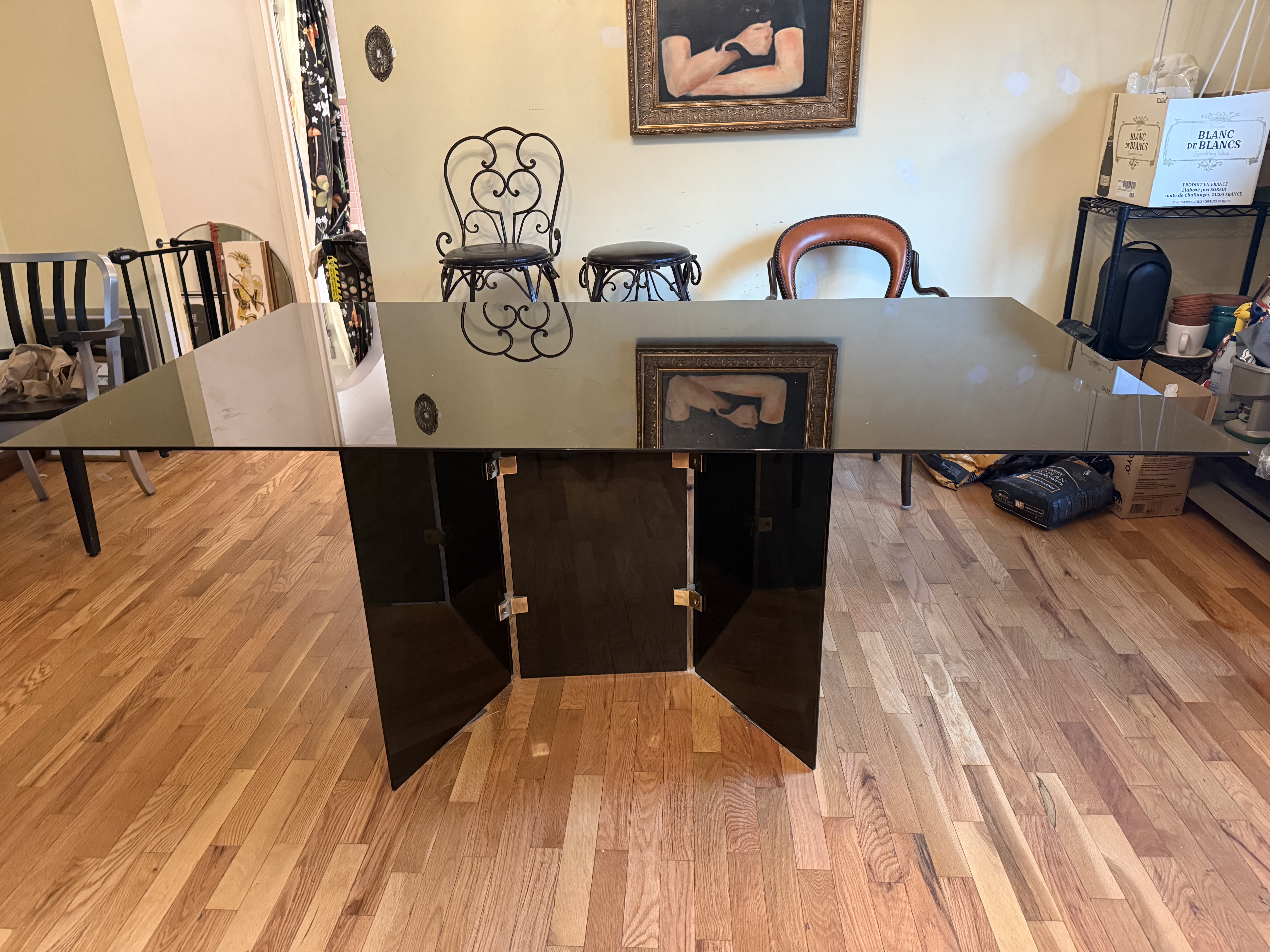 Black Glass Dining Table