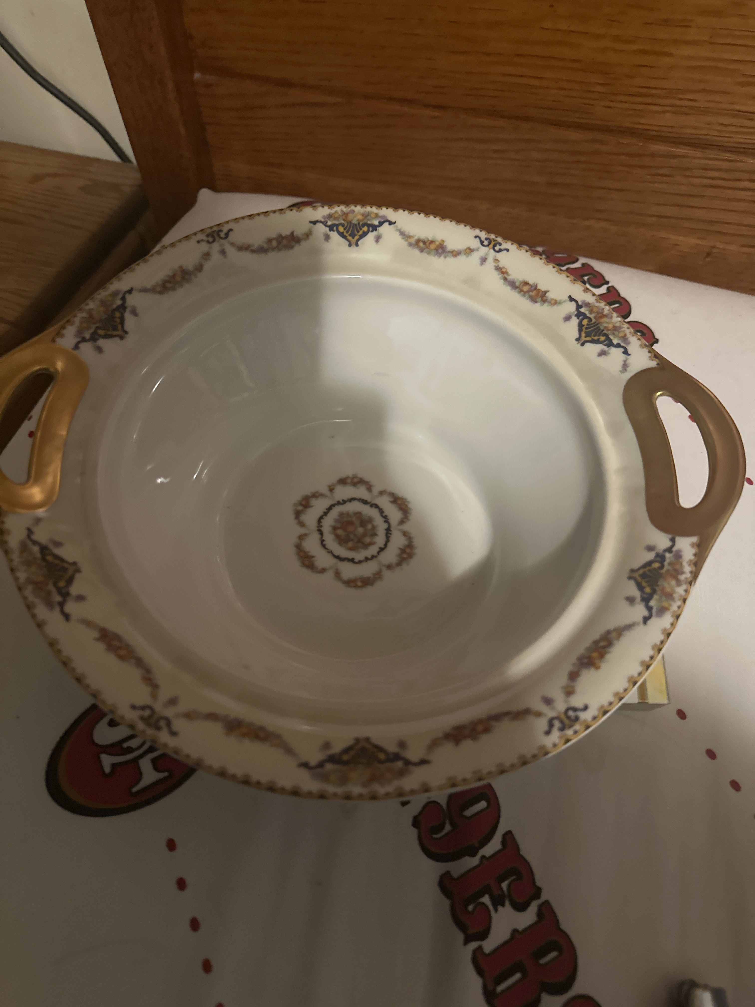 Antique Porcelain Serving Bowl