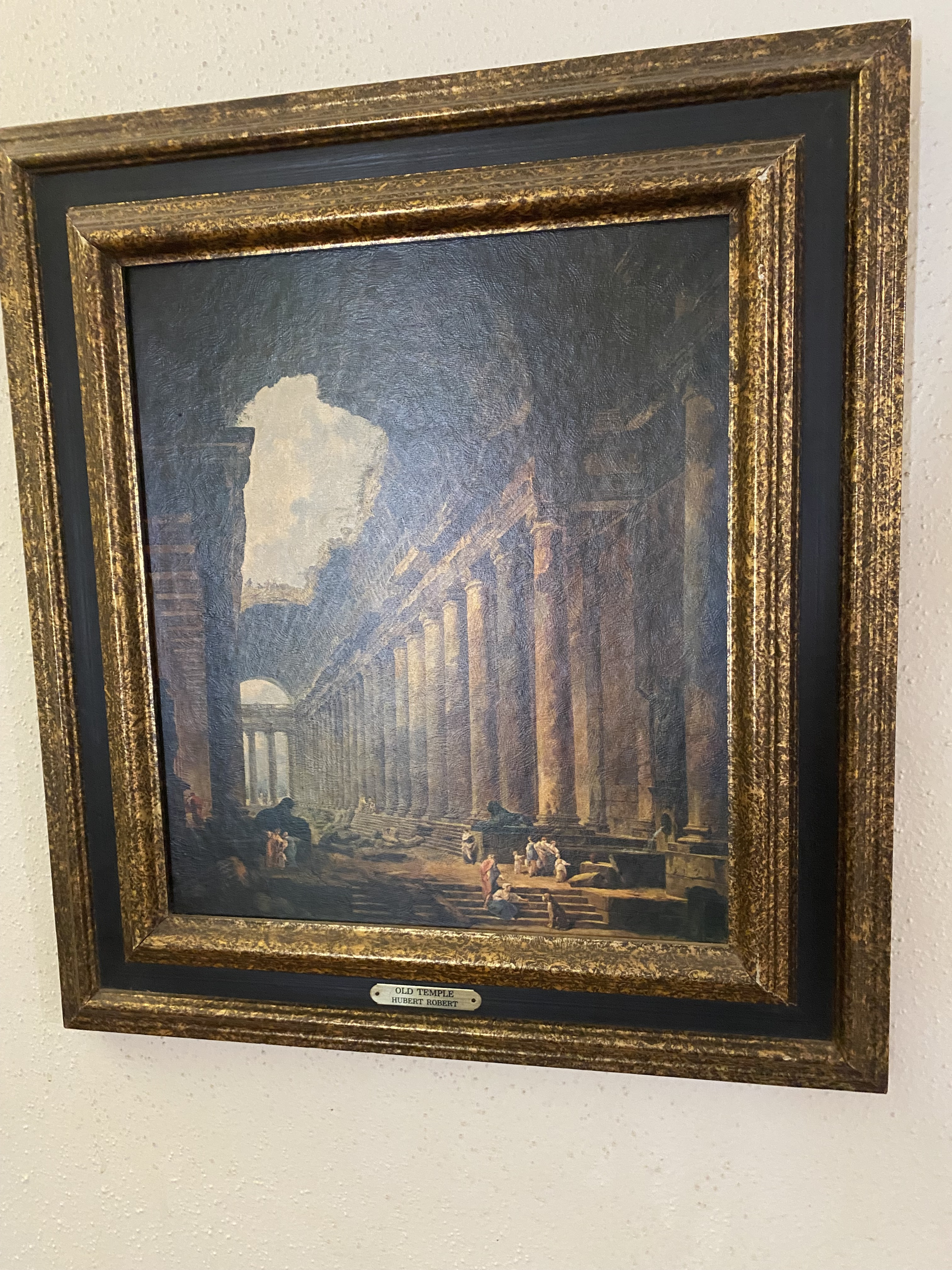 Old Temple Painting by Hubert Robert