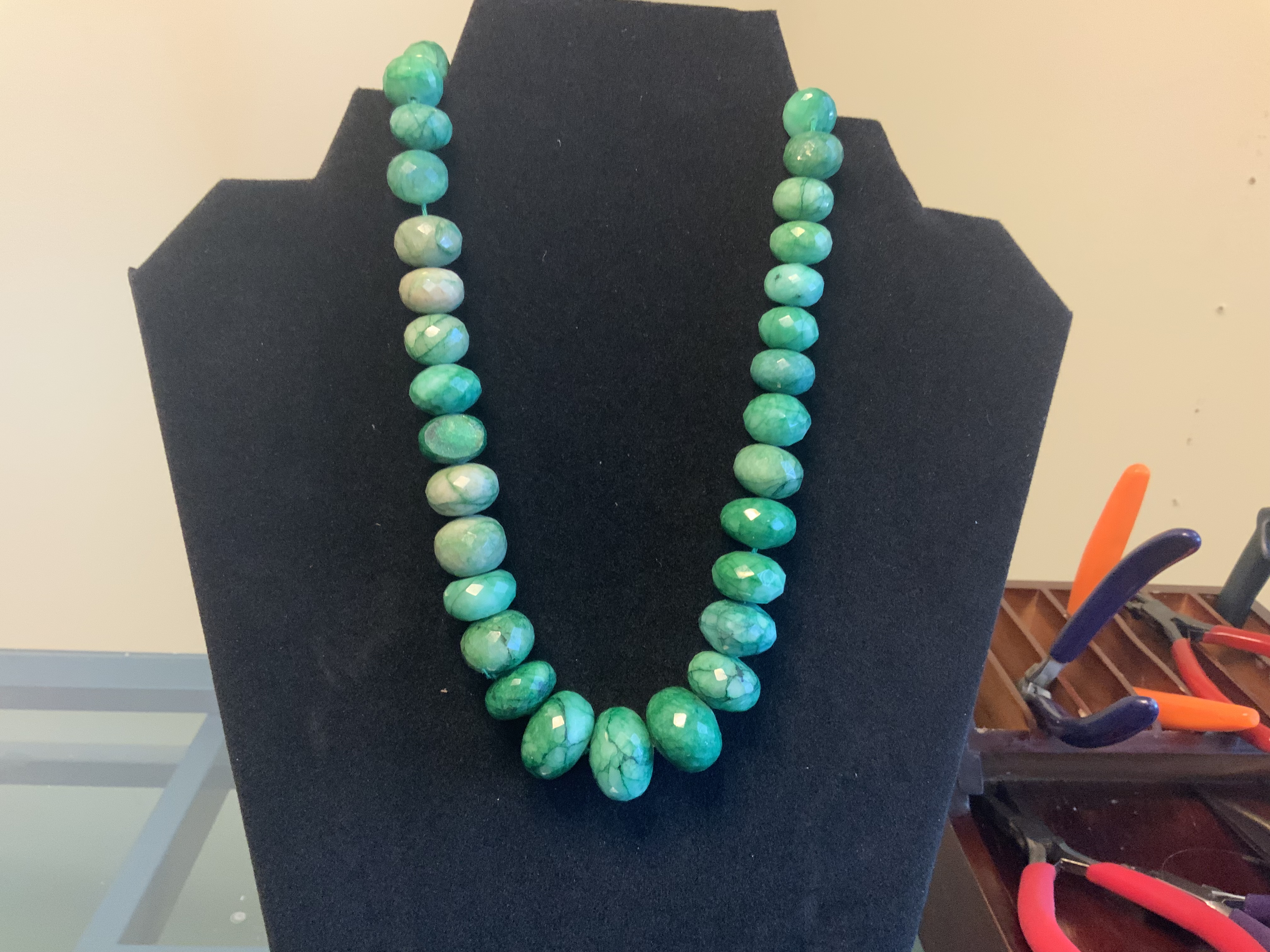 Faceted Emerald Necklace