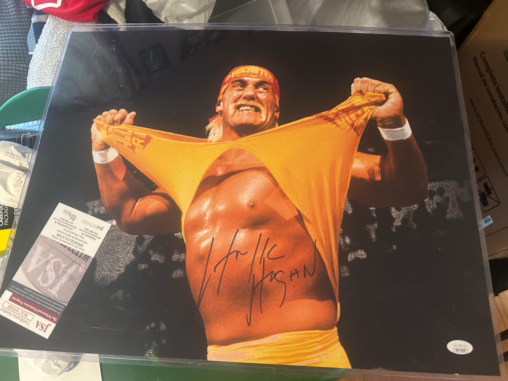 Hulk Hogan signed JSA Poster