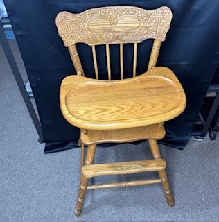 Vintage Solid Oak Highchair by Rochelle Furniture