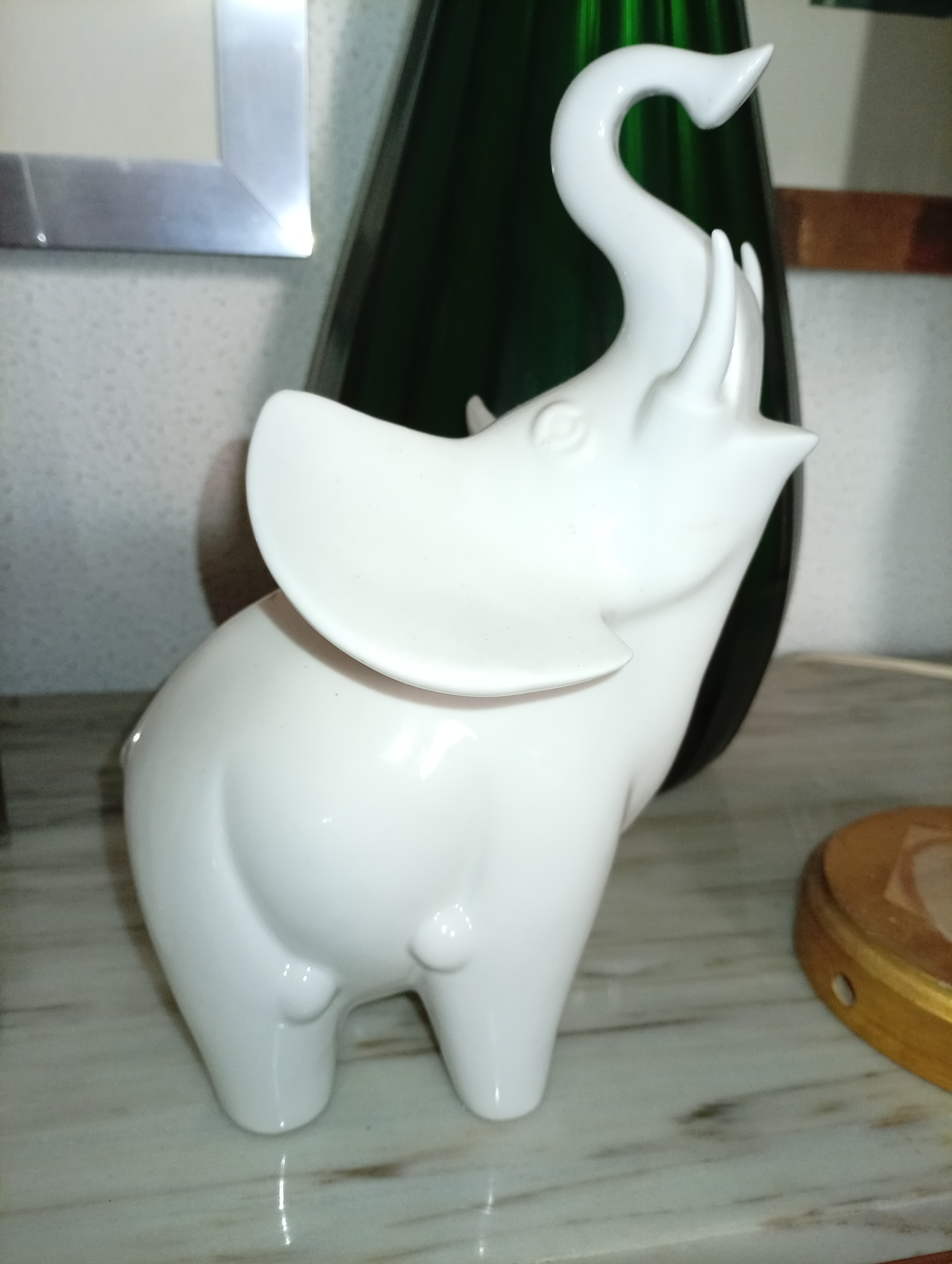 White Elephant Figurine